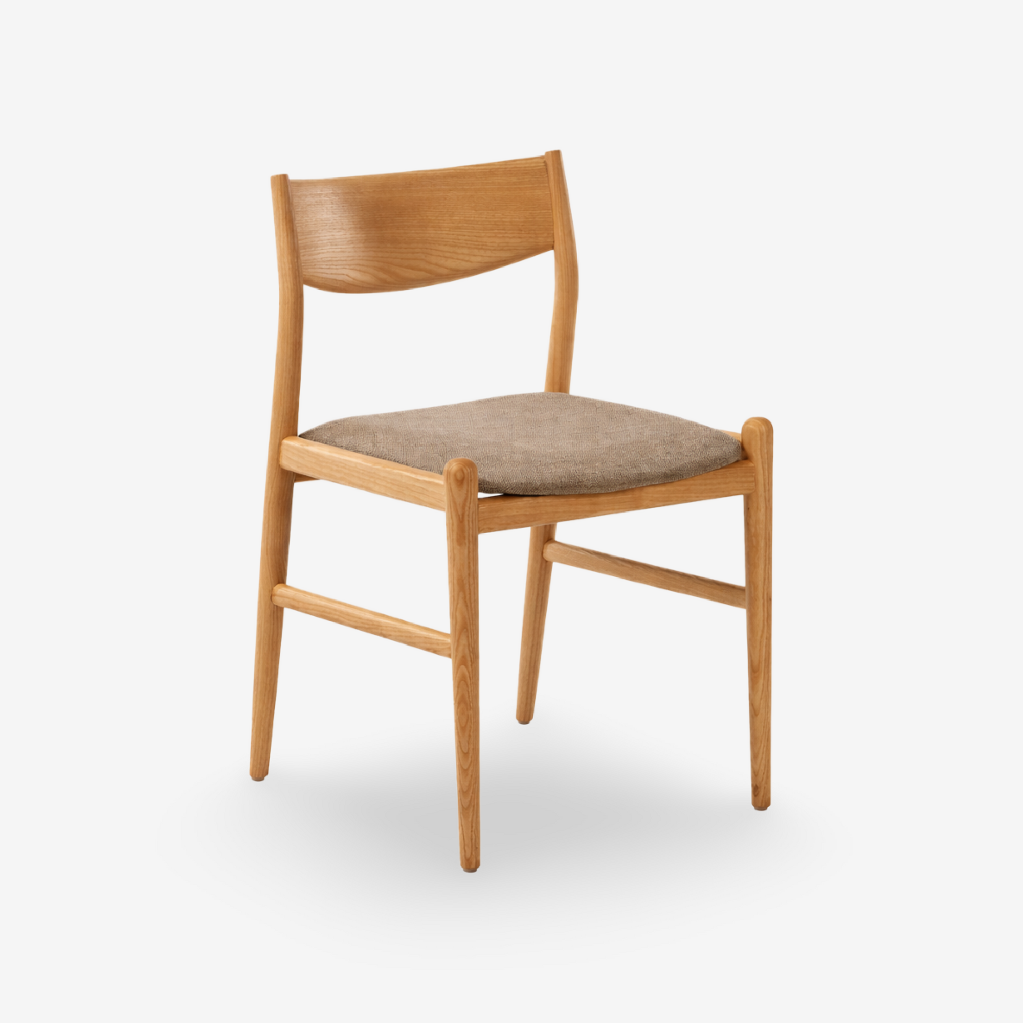 EYVO | כיסא אוכל מעוצב מעץ מילה וריפוד אריג