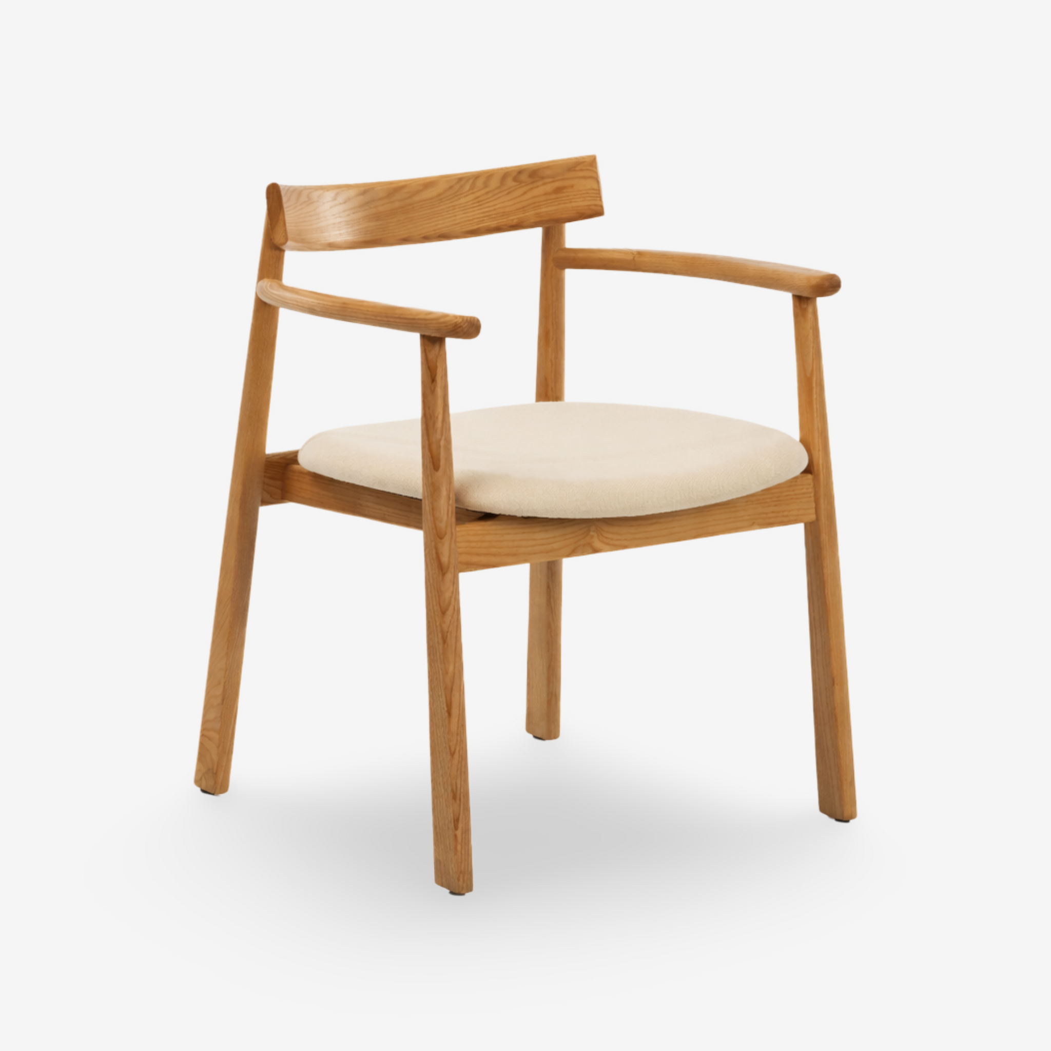 MYRAMO | כיסא אוכל מעוצב מעץ מילה וריפוד אריג