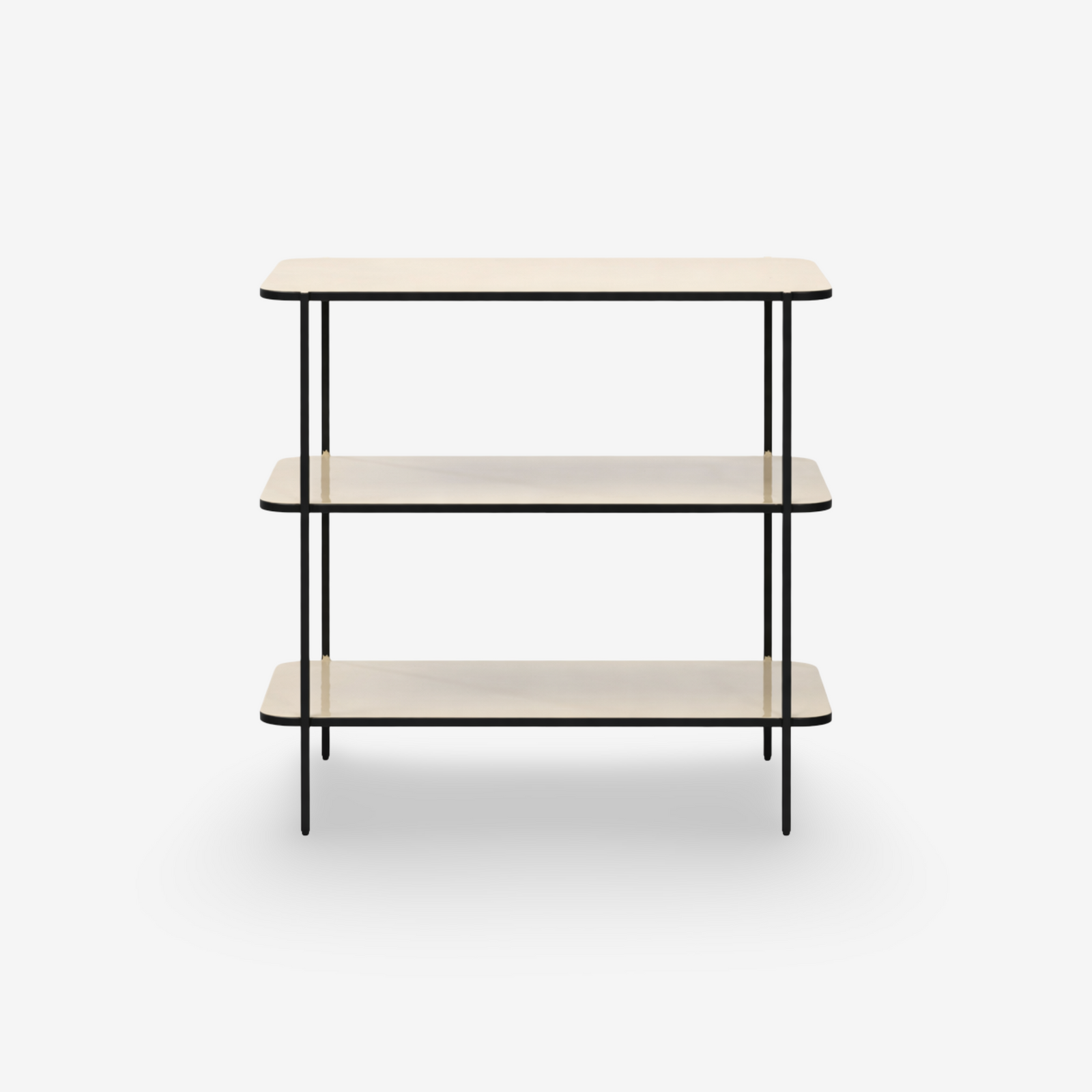 VAFRO | יחידת מדפים ממתכת ואמייל, עם 3 מדפים פתוחים