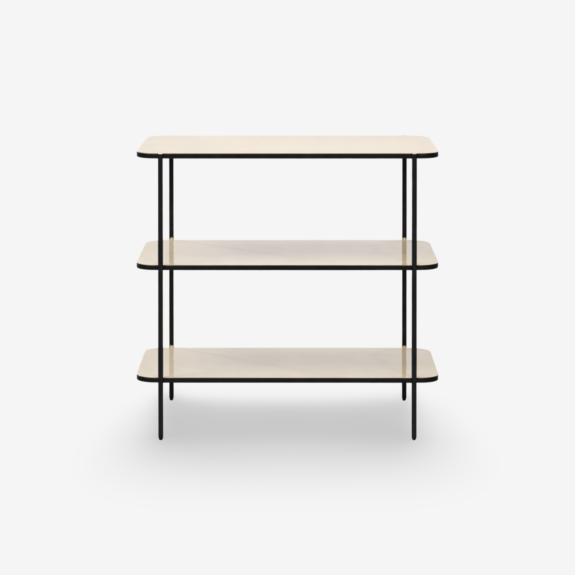 VAFRO | יחידת מדפים ממתכת ואמייל, עם 3 מדפים פתוחים