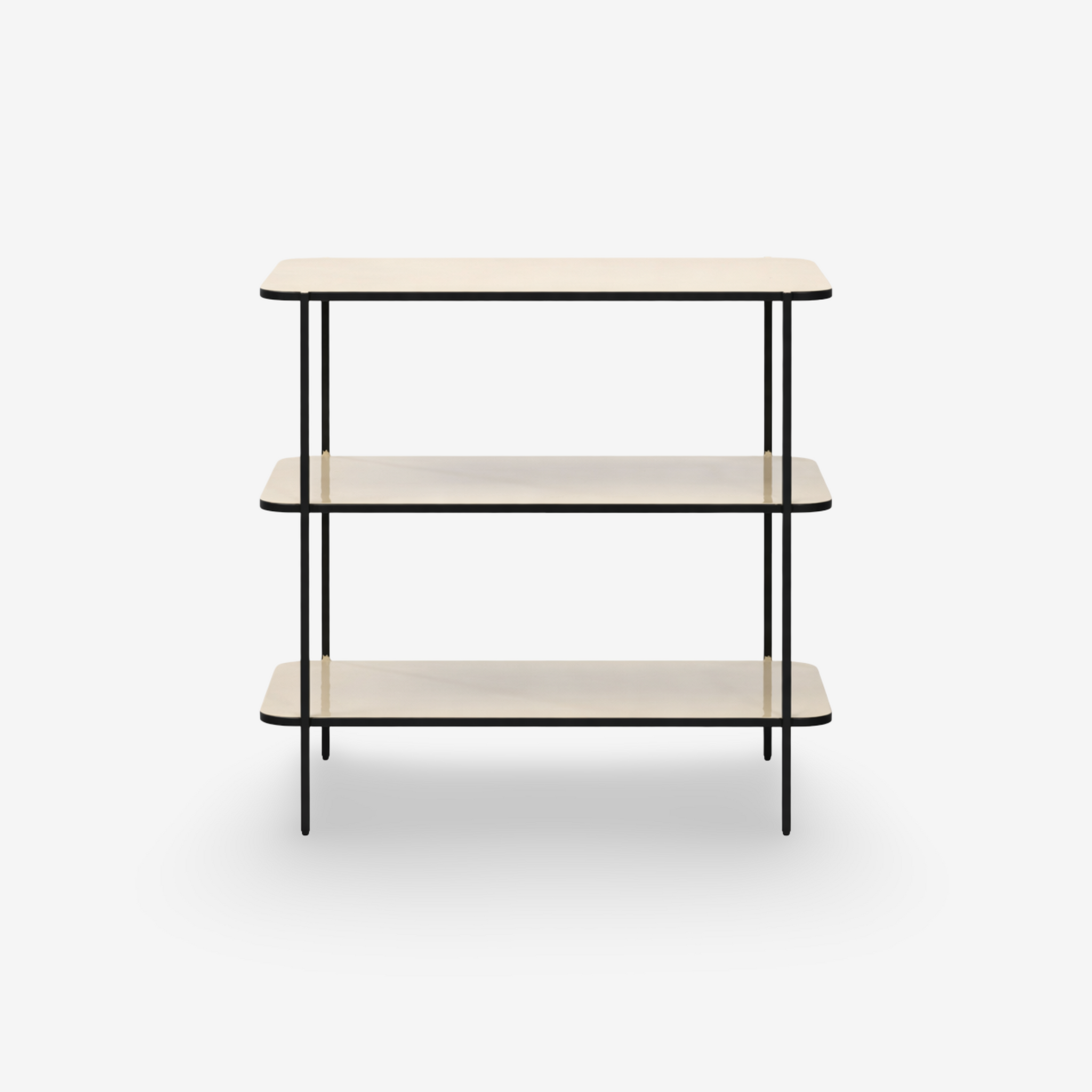 VAFRO | יחידת מדפים ממתכת ואמייל, עם 3 מדפים פתוחים