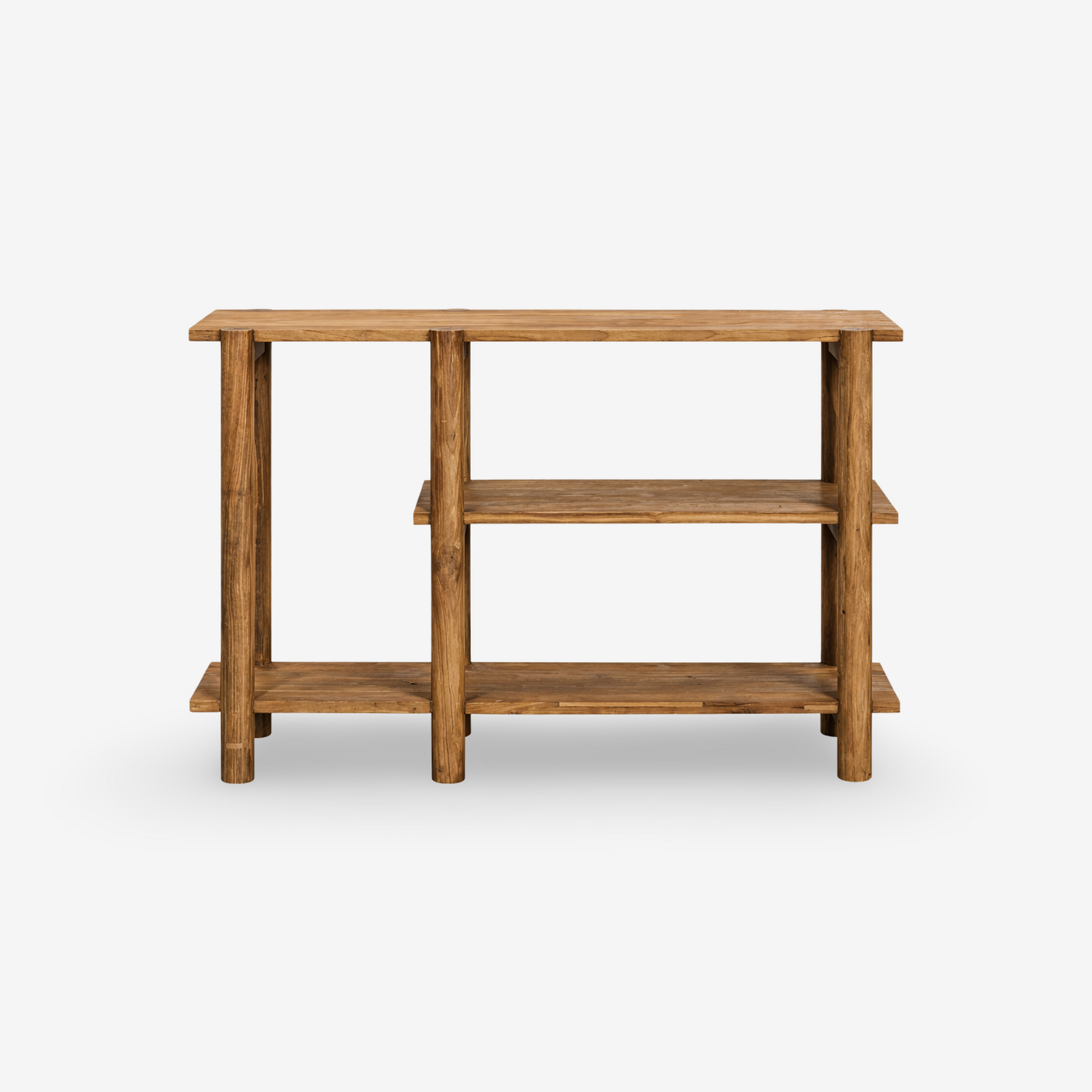 HALI | שידת מדפים מעץ טיק ממוחזר, עם מדפים פתוחים