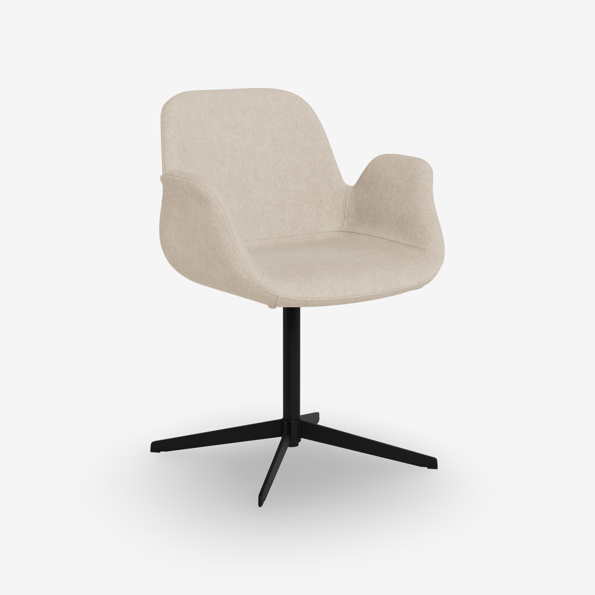 AMBERO | כיסא מסתובב מרופד בבד אריג