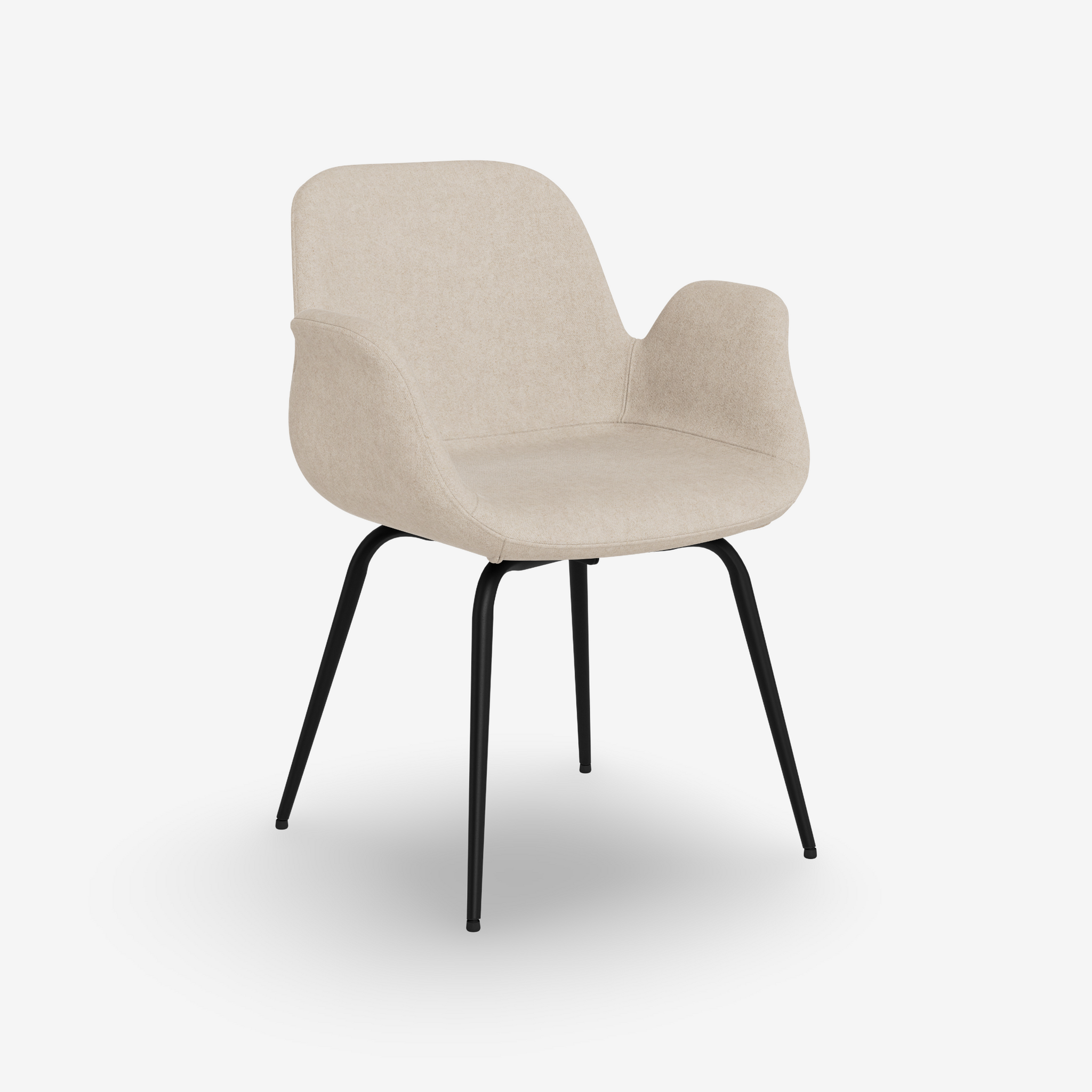 ARLOK | כיסא עם משענות יד מרופד בבד אריג