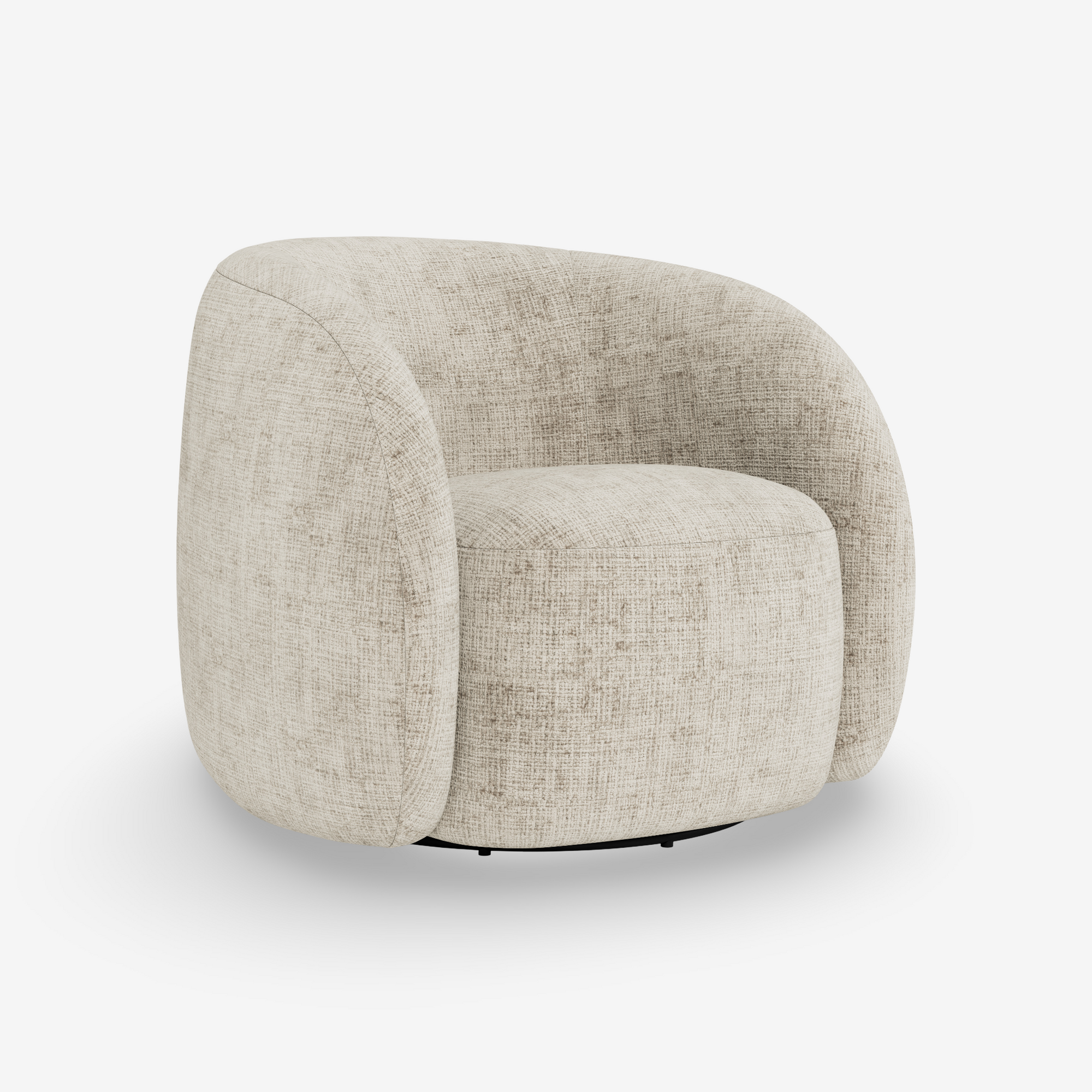 ARIA | כורסא מסתובבת מרופדת בבד אריג