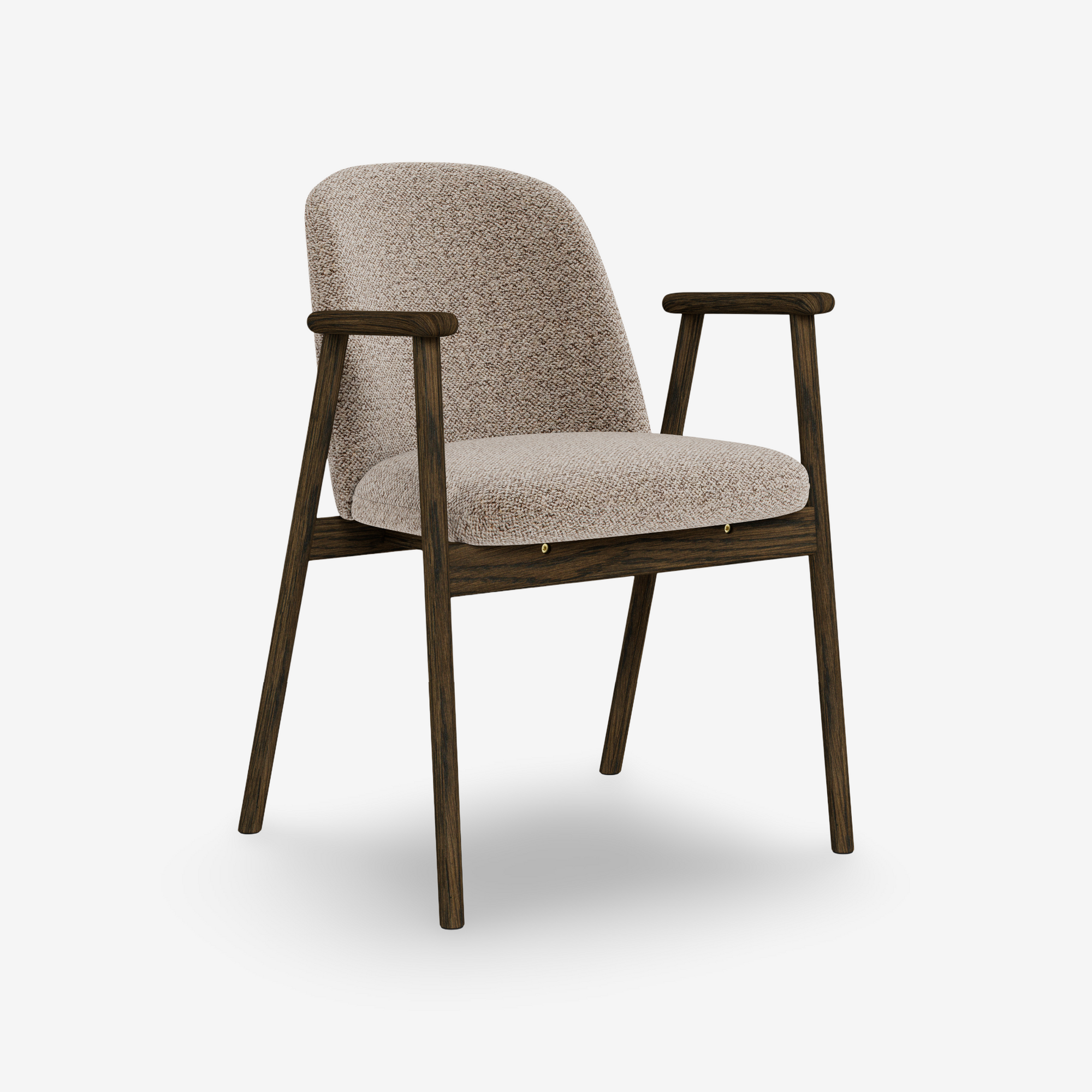 BREEZER | כיסא עם משענות יד מרופד בבד אריג