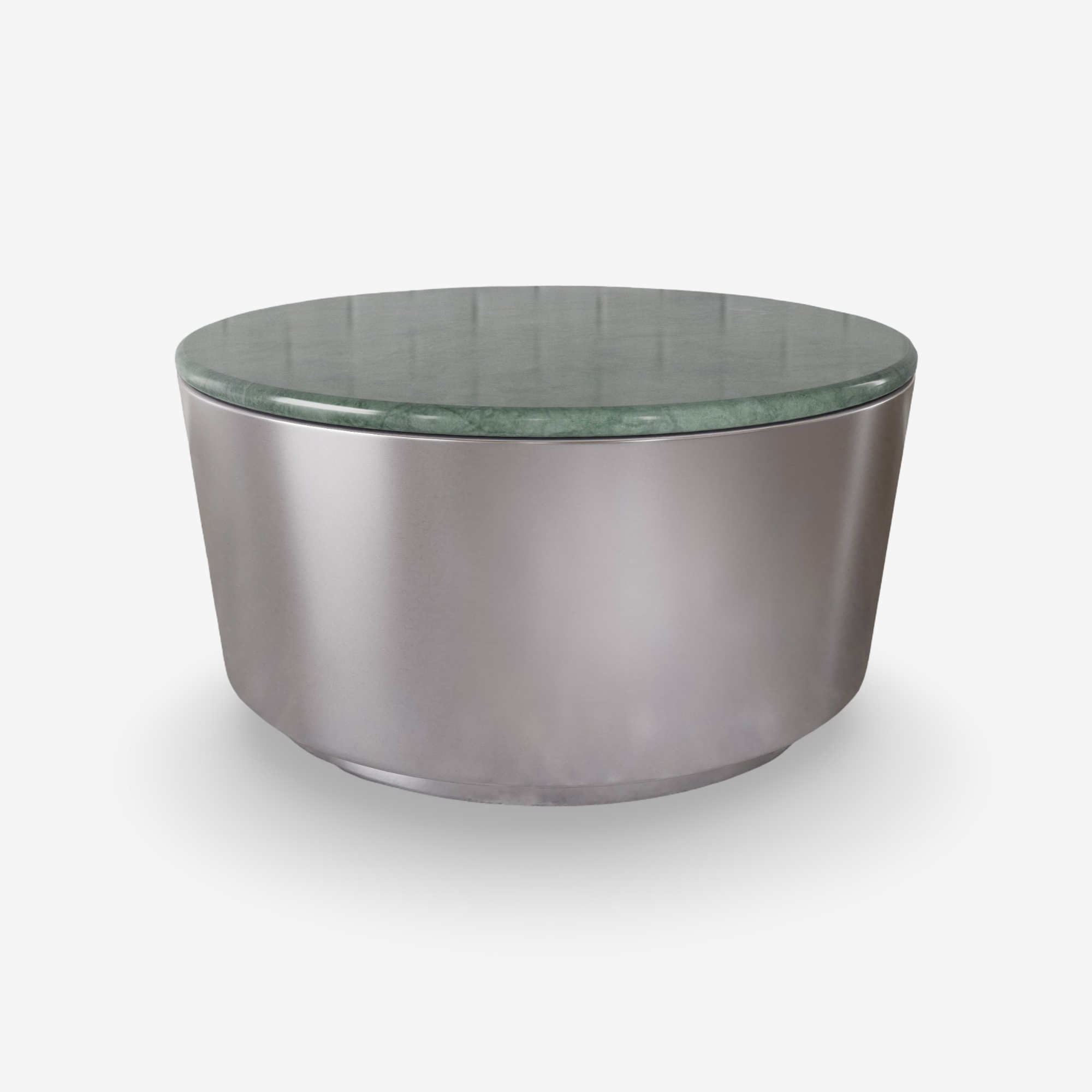 DUSK | שולחן סלון עגול משיש ופלדה, קוטר 80 ס"מ