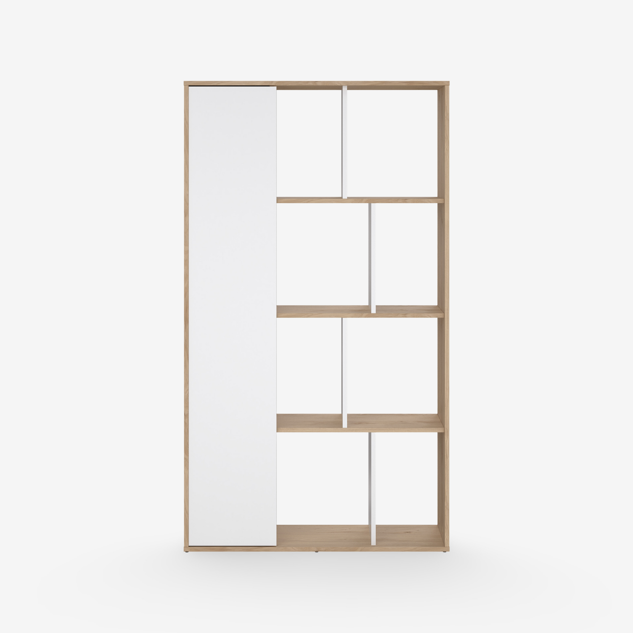 FLINTO | ספריה עם מדפים פתוחים ודלת - KUALA