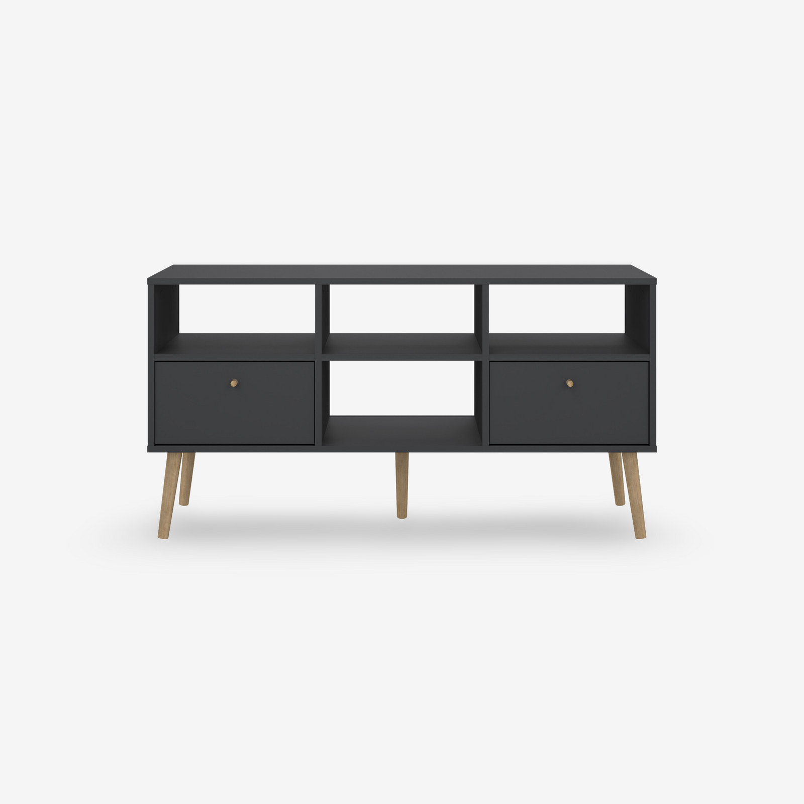 ELANA | יחידת מדיה נורדית עם 2 מגירות ו -4 מדפים פתוחים - KUALA