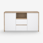 BARKO | שידת אחסון עם 2 מגירות, 2 דלתות ומדף פתוח - KUALA