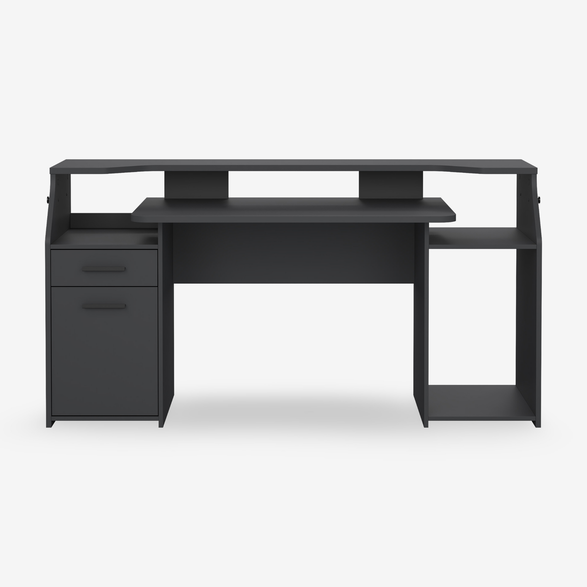 JUTE | שולחן גיימרים עם מדפים פתוחים, מגירה ודלת אחסון, 171 ס"מ - KUALA