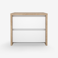 עץ טבעי בשילוב לבן