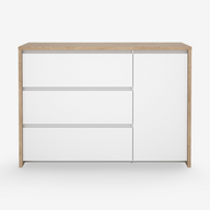 עץ טבעי בשילוב לבן