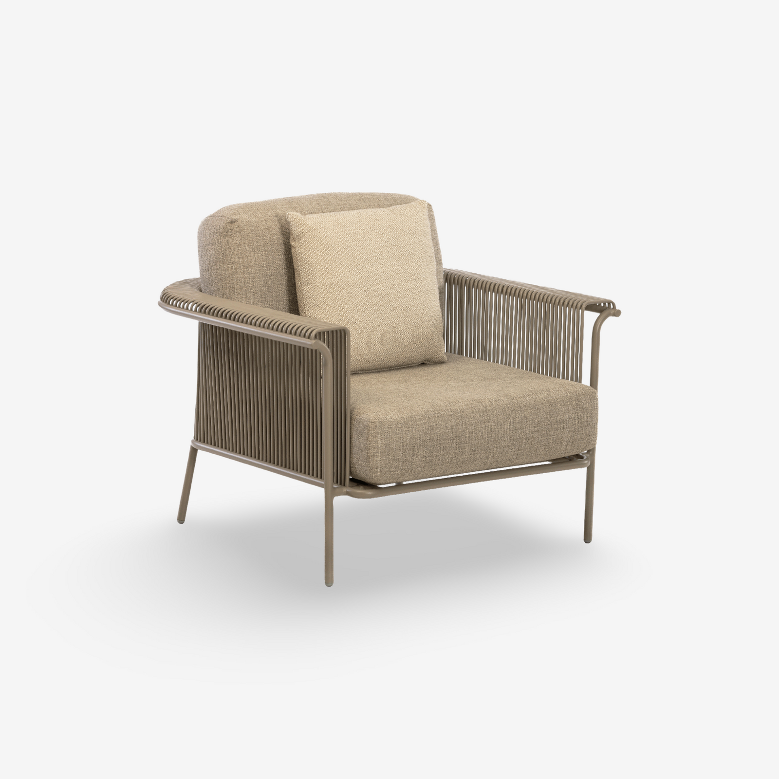 KRAFT | כורסא מרופדת בשילוב אלומיניום לגינה - KUALA