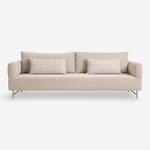 ENZO | ספה תלת מושבית מרופדת בבד אריג - KUALA