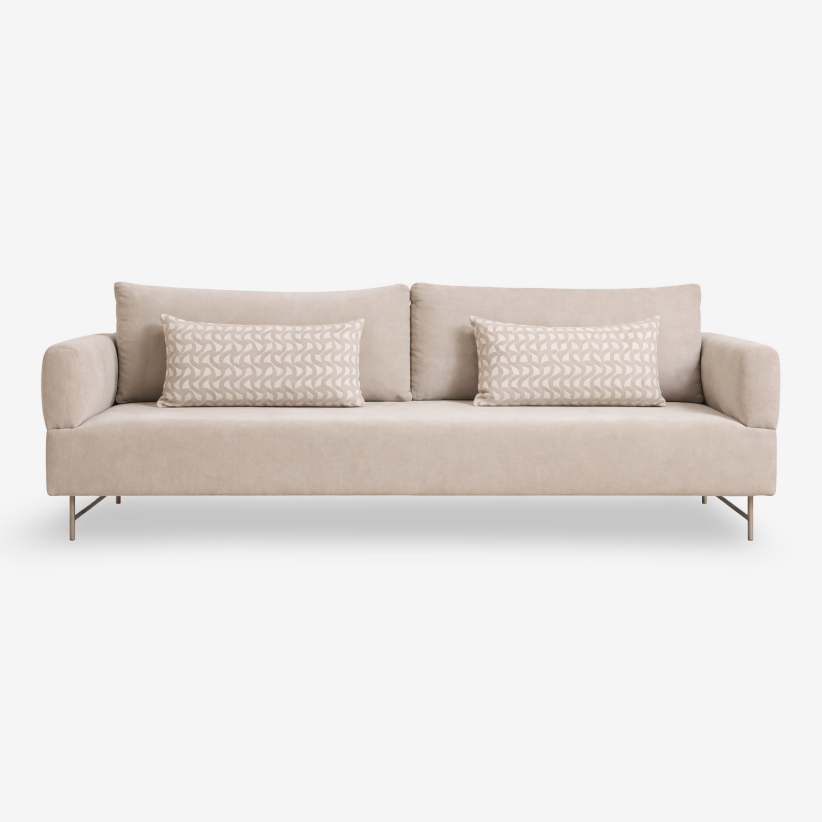 ENZO | ספה תלת מושבית מרופדת בבד אריג - KUALA