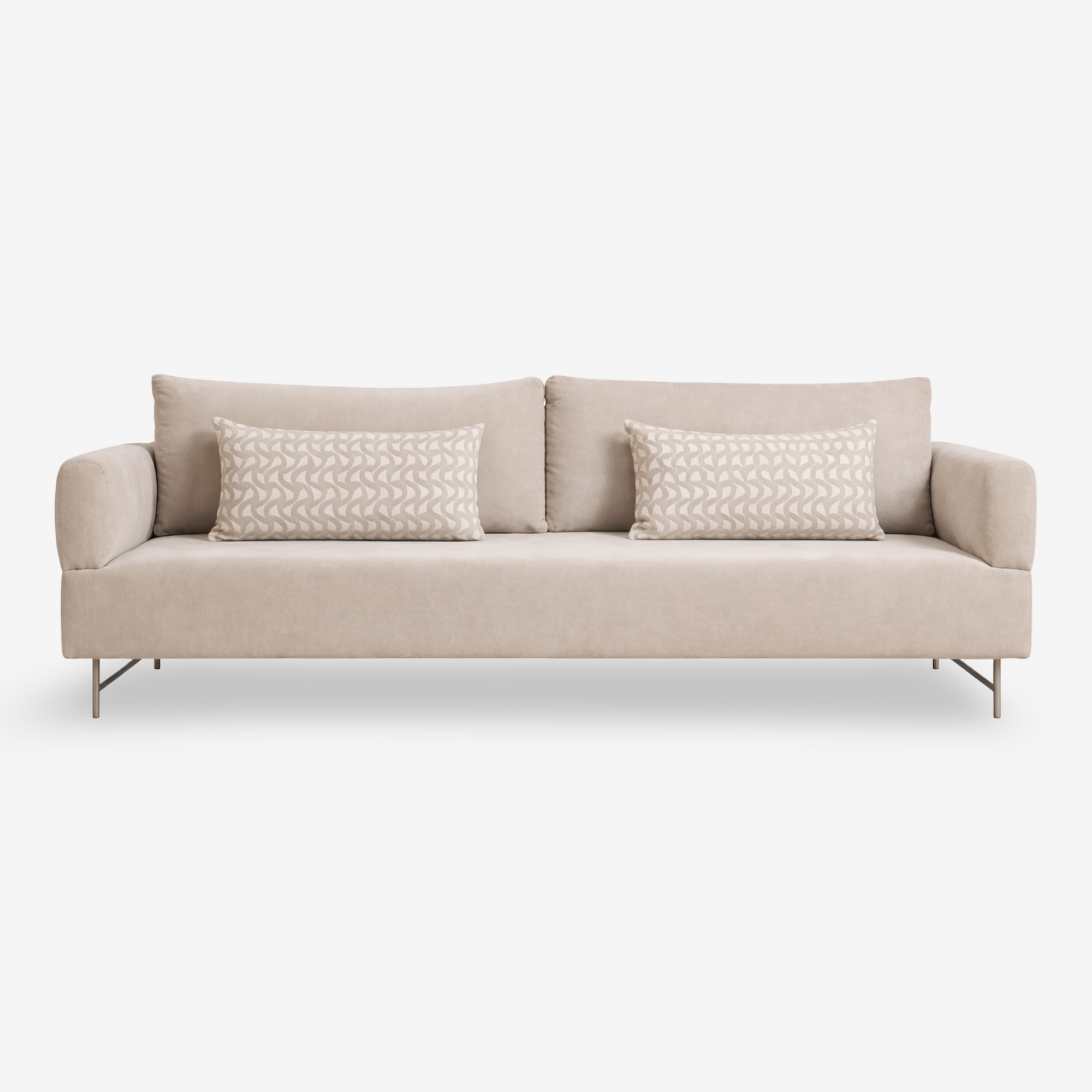 ENZO | ספה תלת מושבית מרופדת בבד אריג - KUALA