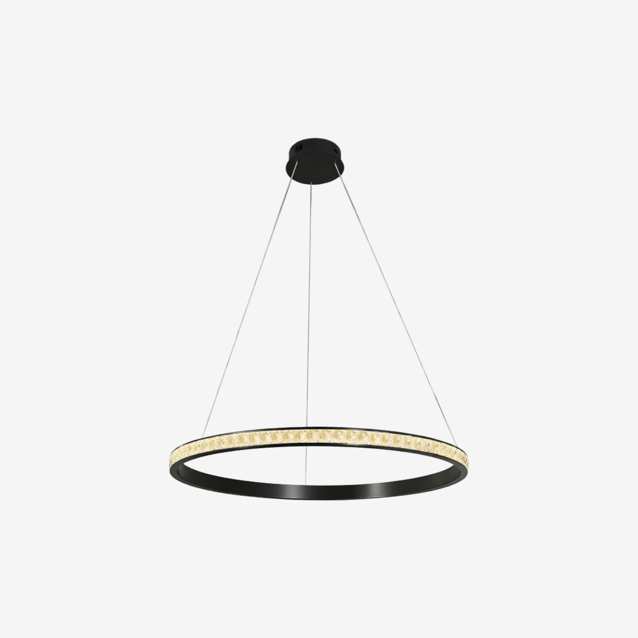 PIRA | מנורת תליה עם רינג בגוון שחור - KUALA