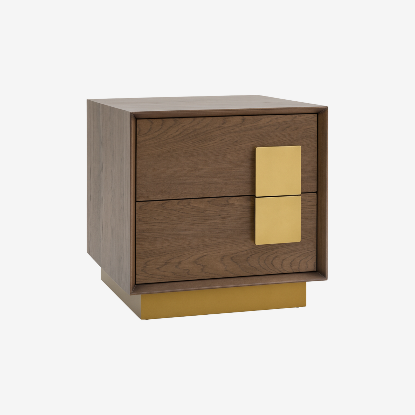 ALITA | שידת לילה מעץ 50/40 ס"מ, עם שתי מגירות