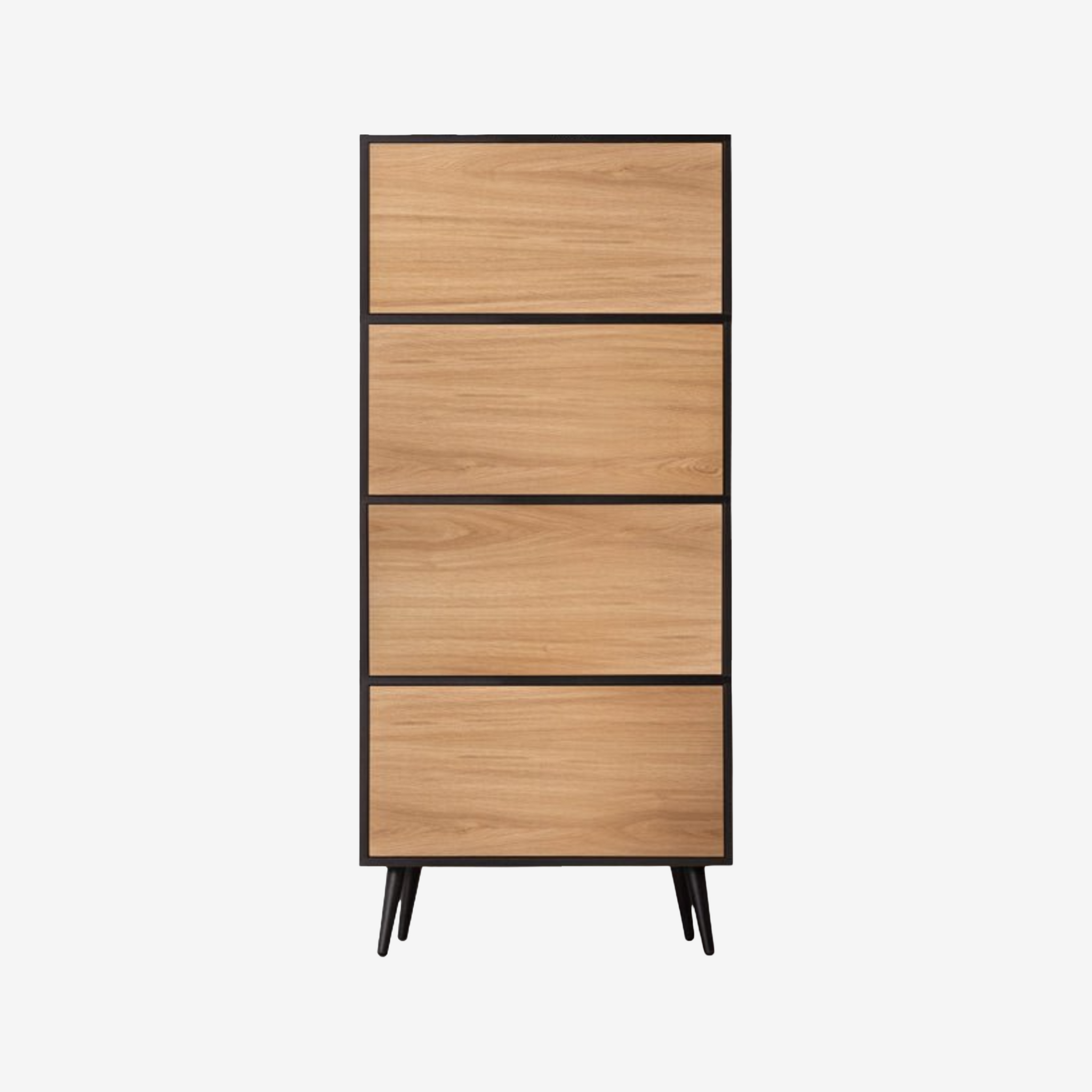 RIVERA | קומודה מעץ ומתכת, עם 4 מגירות