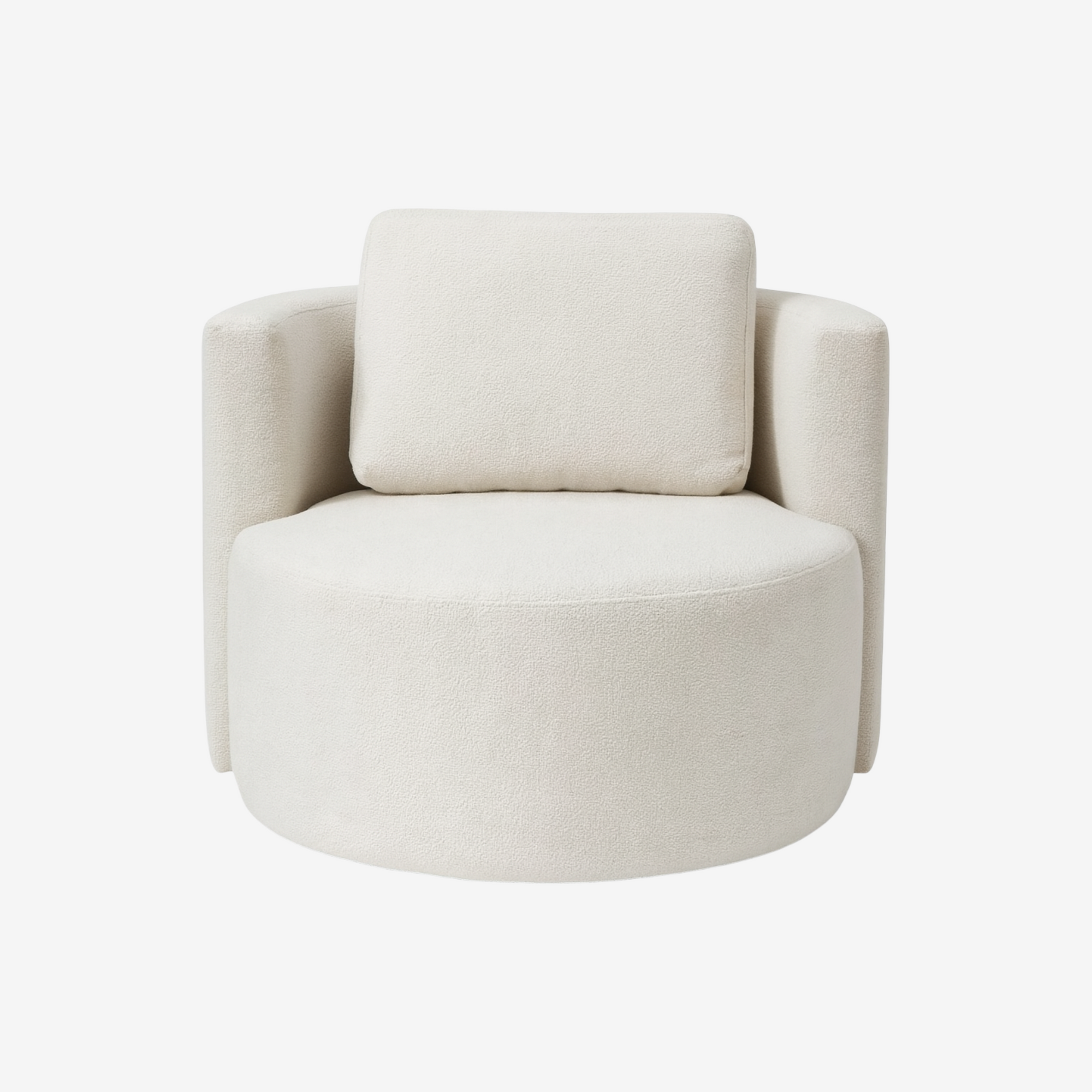 RAFFA | כורסא מרופדת מעוצבת בסגנון נורדי מעוגל