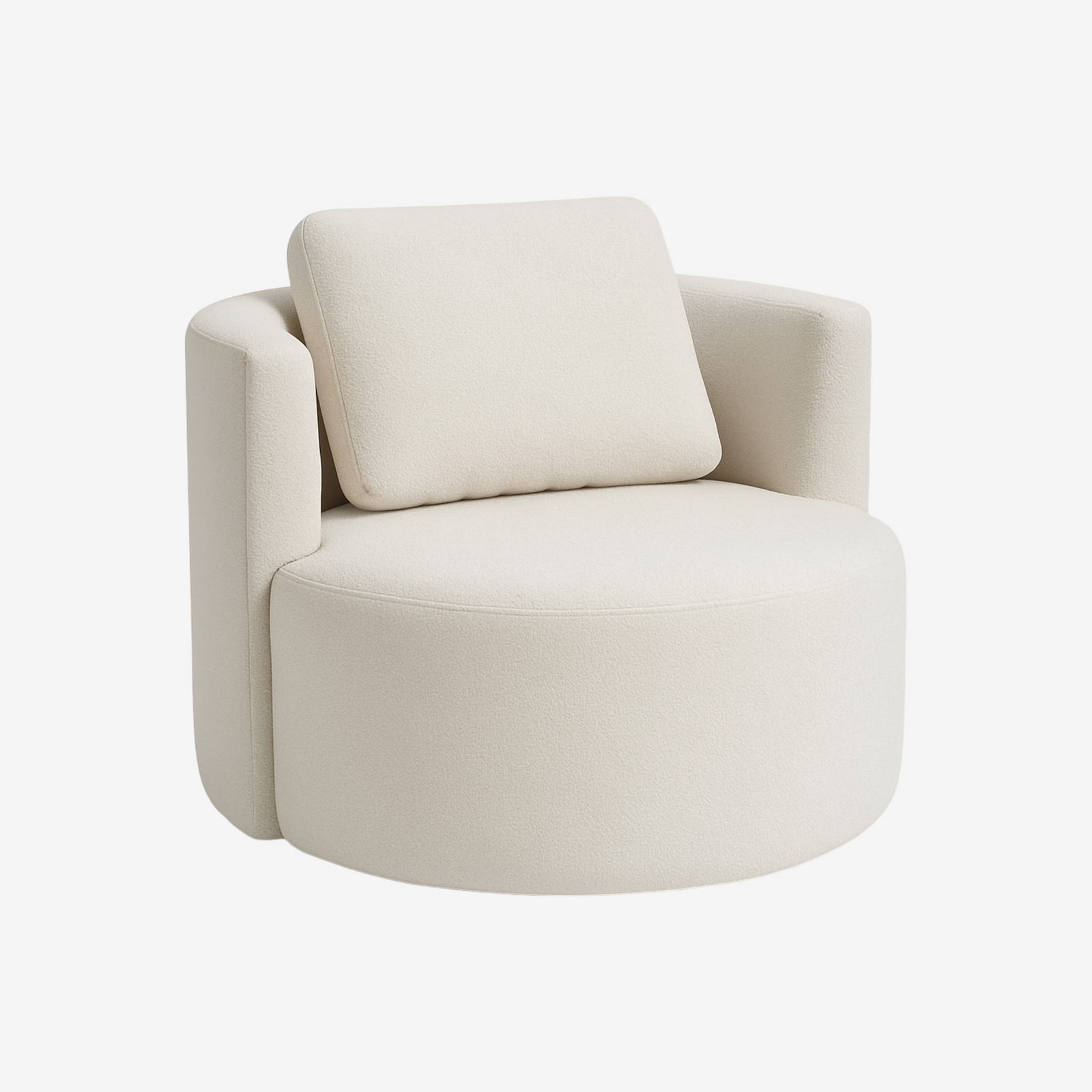 RAFFA | כורסא מרופדת מעוצבת בסגנון נורדי מעוגל