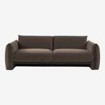 MAKUOCHO | ספה מודרנית בבד קטיפה בגוון שוקולד ברוחב 213 ס"מ