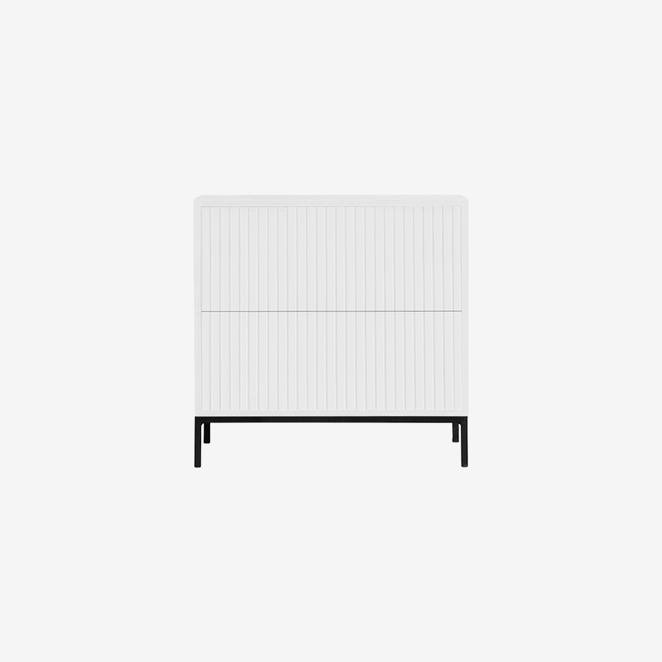 BRIELLA NIGHTSTAND | שידת לילה מעץ ומתכת 50/40 ס"מ, עם מגירות - KUALA