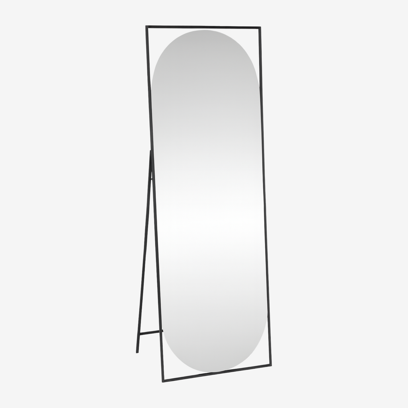 KAMIKA | מראת גוף אובלית עומדת, עם מסגרת מתכת עדינה