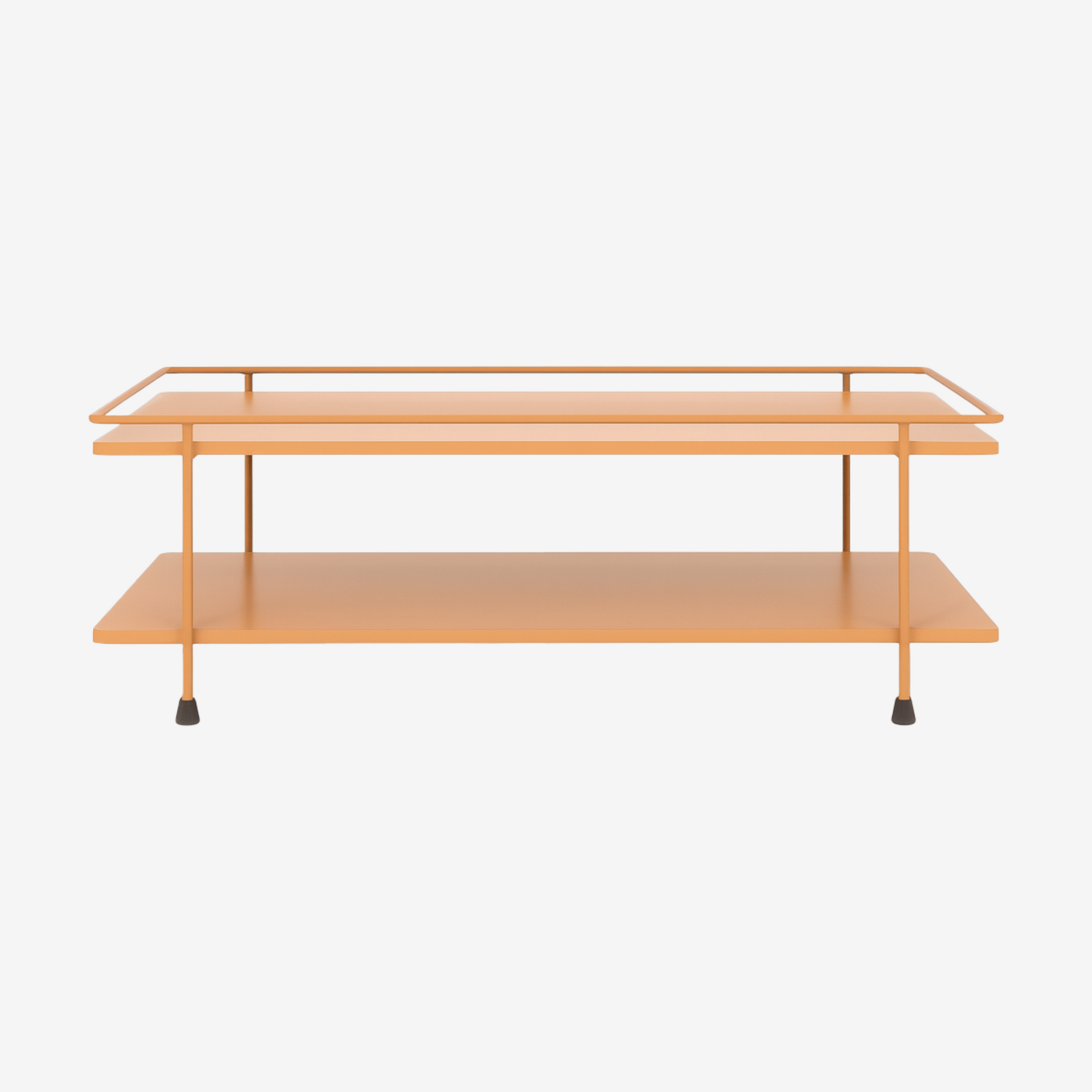 DEROM | שולחן סלון מלבני ממתכת ועץ, 110/55 ס"מ