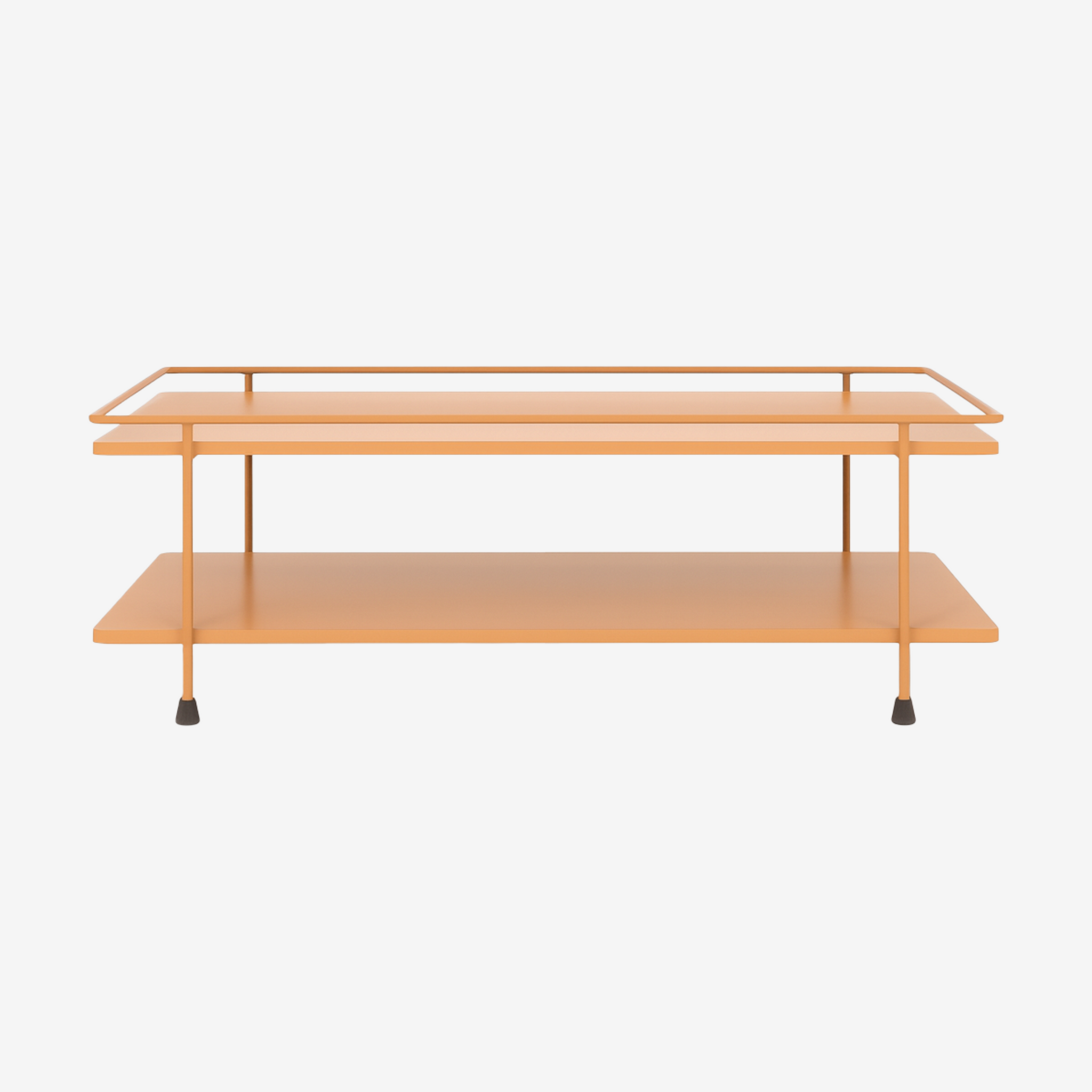 DEROM | שולחן סלון מלבני ממתכת ועץ, 110/55 ס"מ