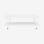 DEROM | שולחן סלון מלבני ממתכת ועץ, 110/55 ס"מ