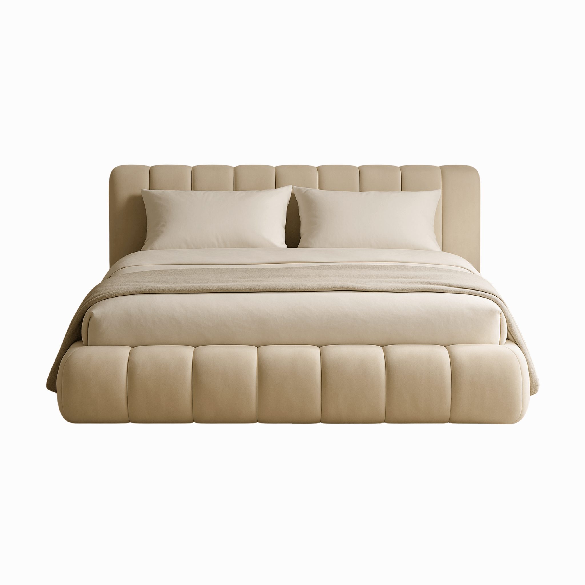 SENDER | מיטה נורדית מרופדת בבד קטיפתי - KUALA