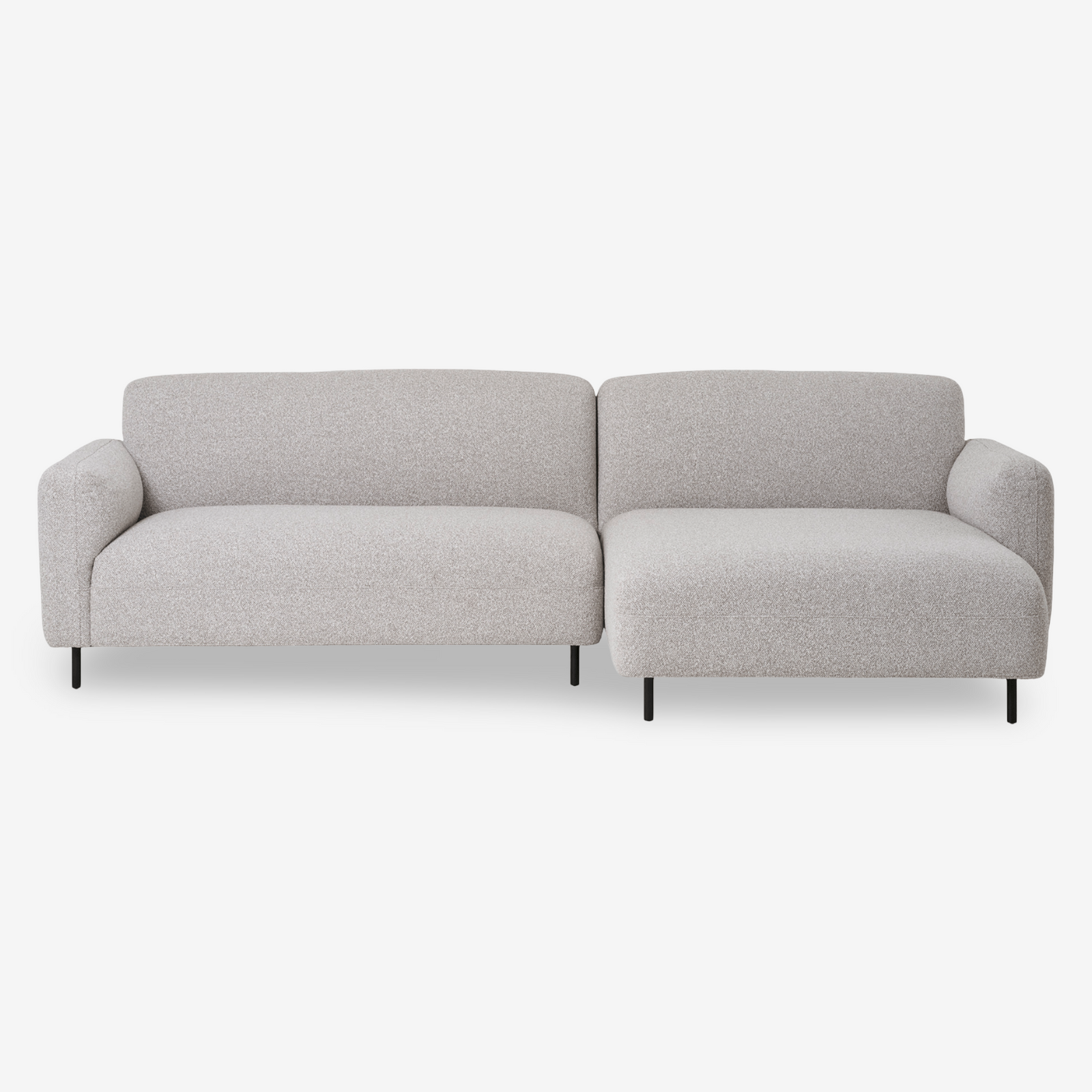 MILVA | ספת שזלונג סקנדינבית מרופדת בבד בוקלה