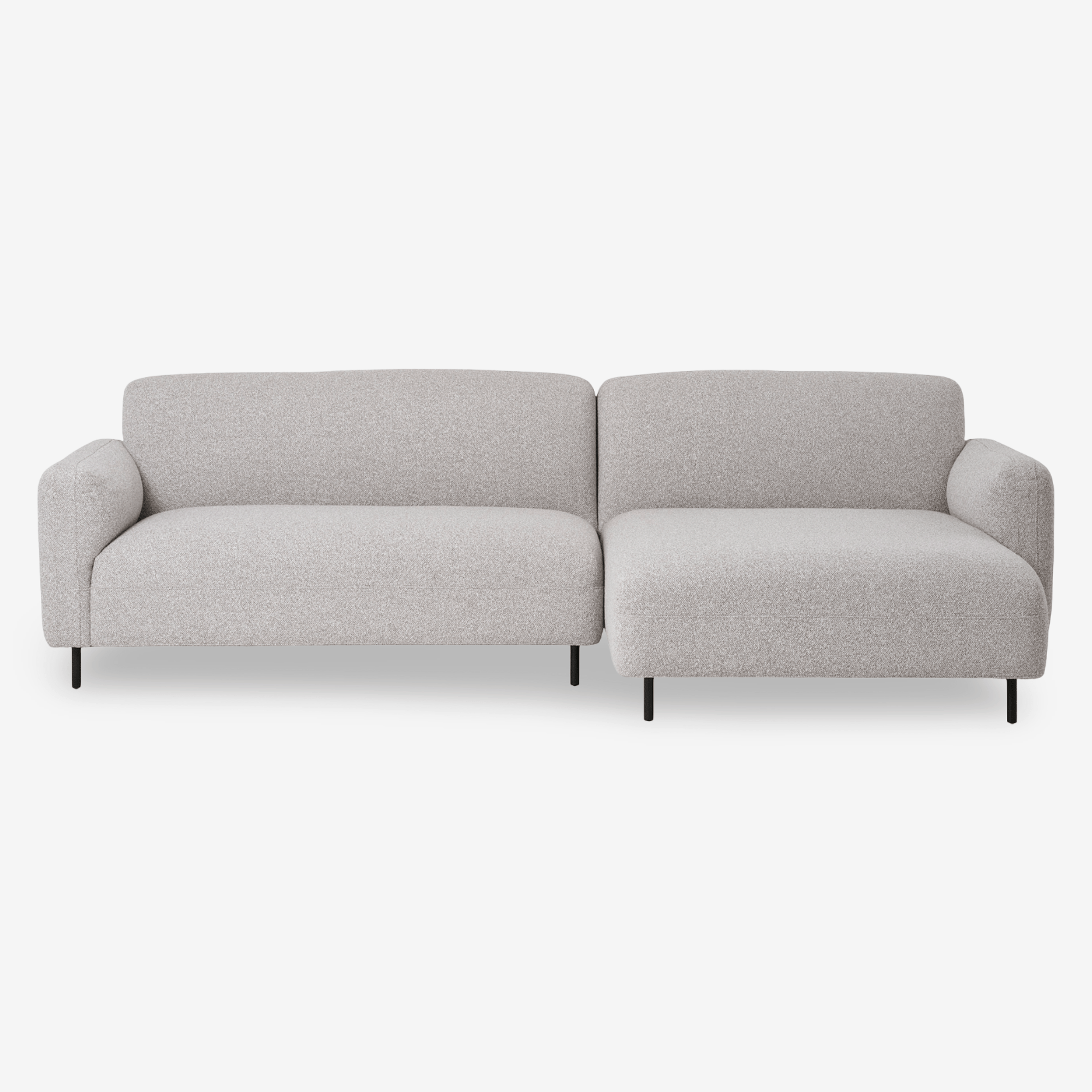 MILVA | ספת שזלונג סקנדינבית מרופדת בבד בוקלה