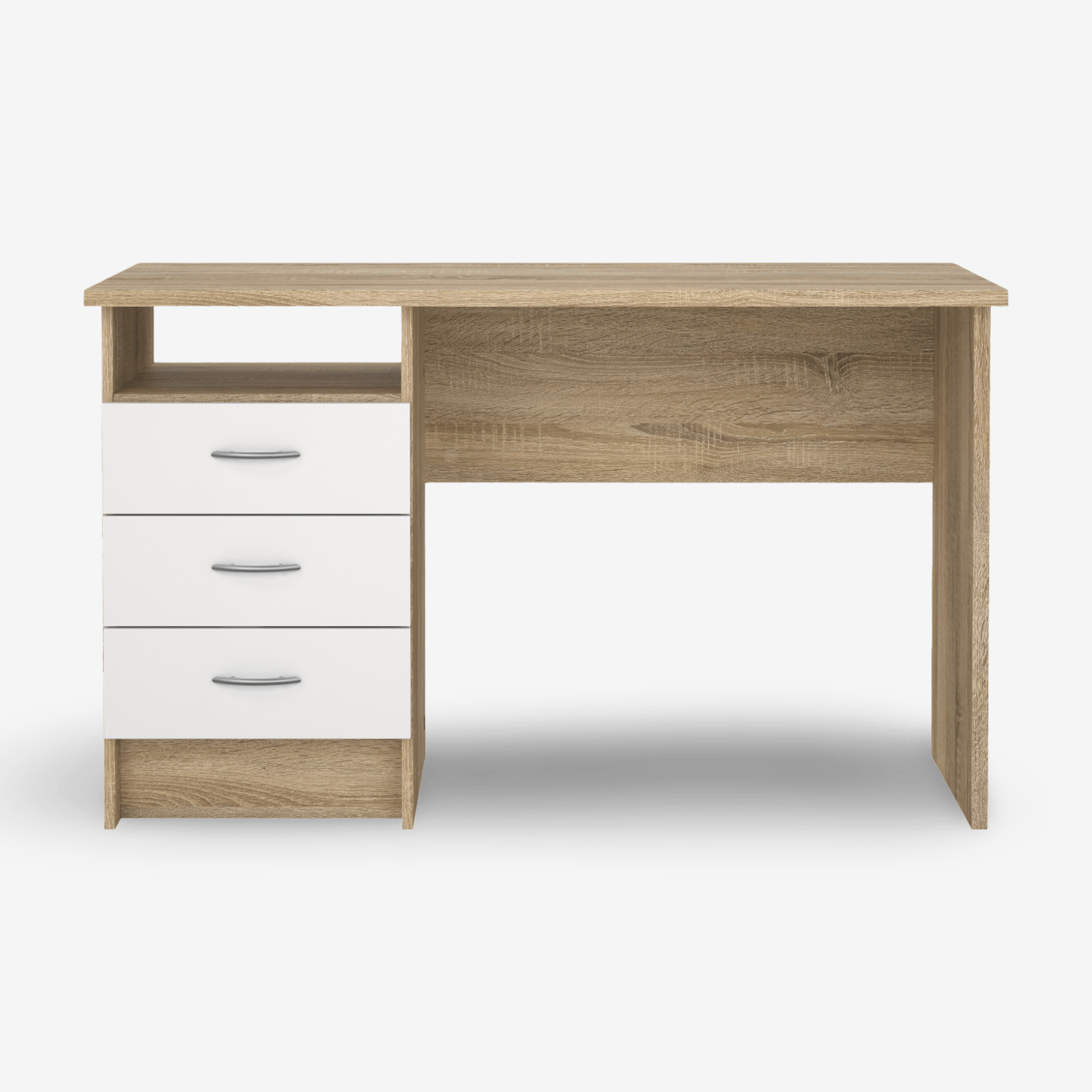 ARENA | שולחן עבודה ממלמין עם מגירות ומדף פתוח, 120 ס"מ