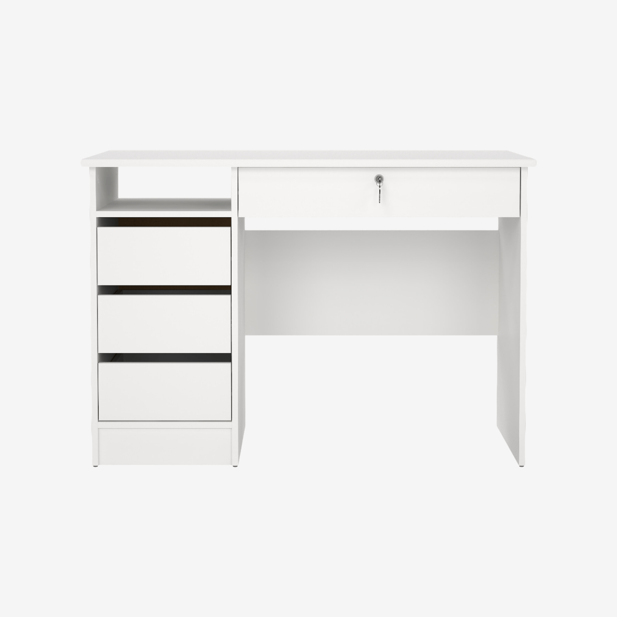 EYDA | שולחן עבודה ממלמין עם מגירות ומדף פתוח, 110 ס"מ - KUALA