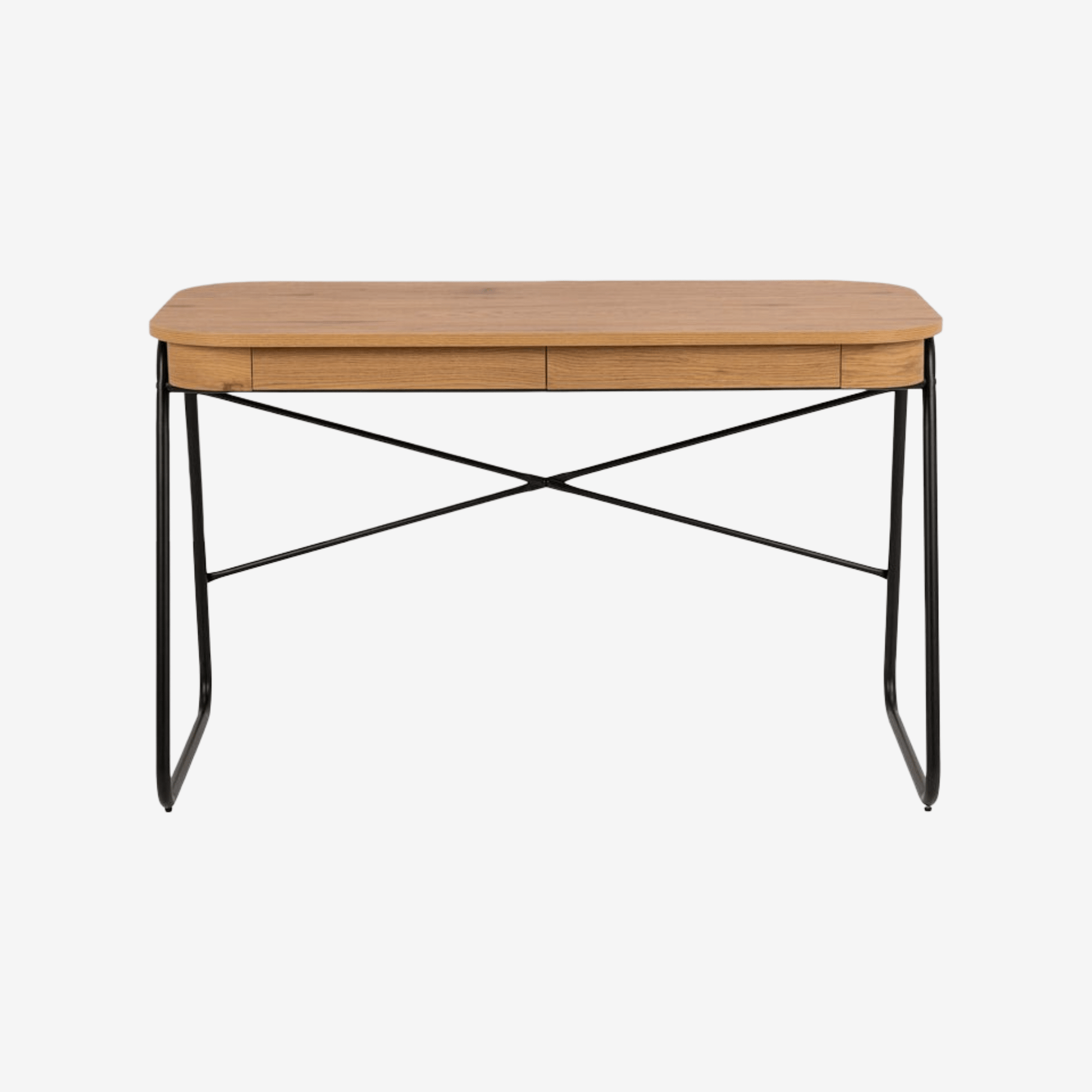 KUN | שולחן עבודה מעץ ומתכת עם 2 מגירות, 120 ס"מ - KUALA