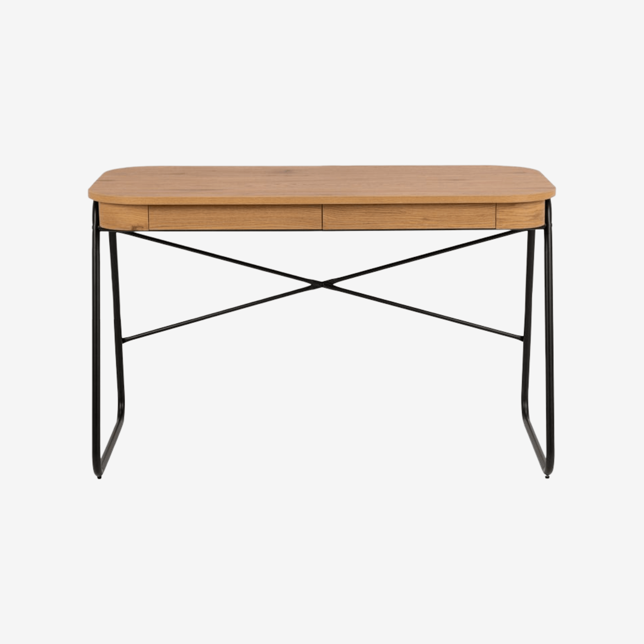 KUN | שולחן עבודה מעץ ומתכת עם 2 מגירות, 120 ס"מ - KUALA