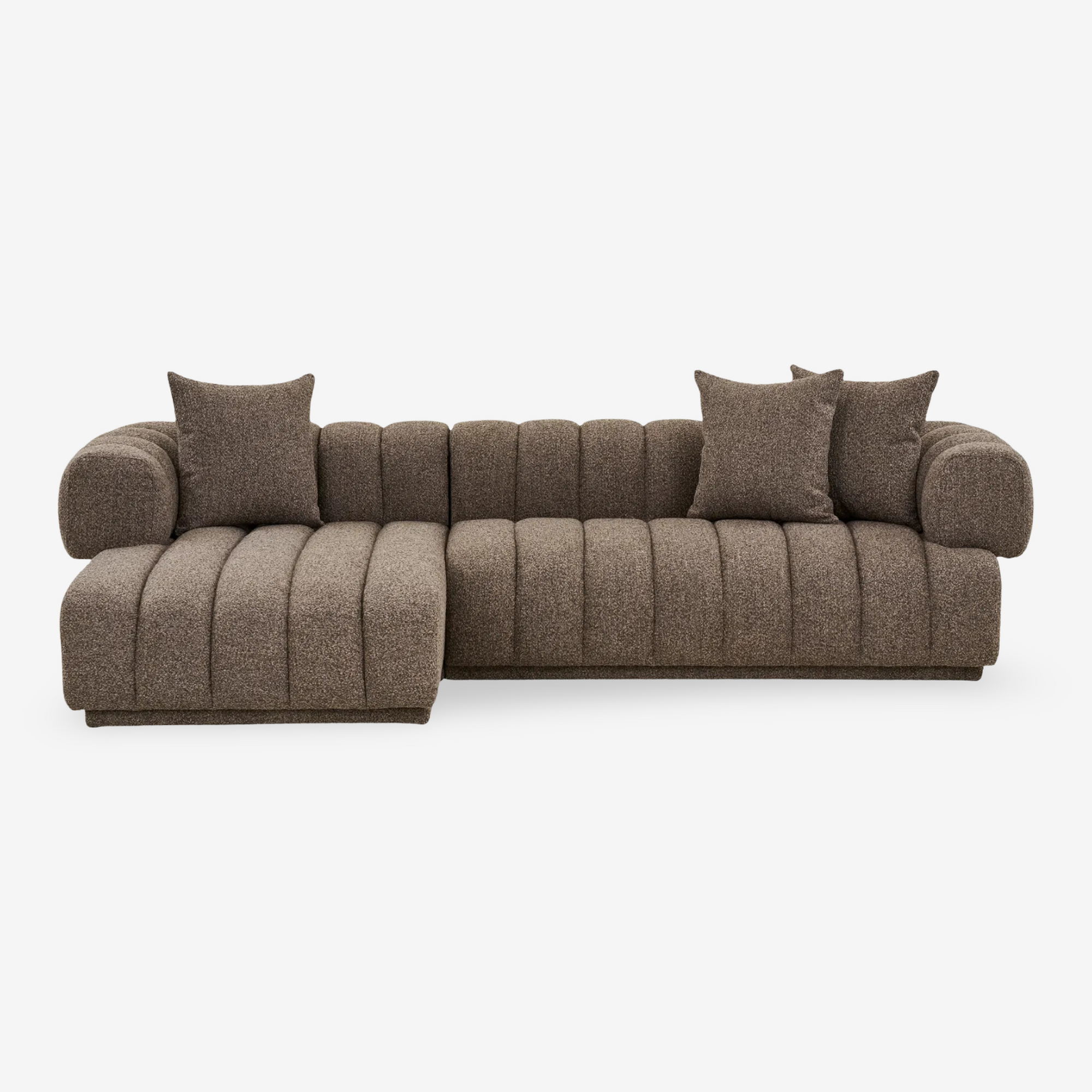 STENULF | ספת שזלונג מרופדת בבד דמוי צמר, 293 ס"מ