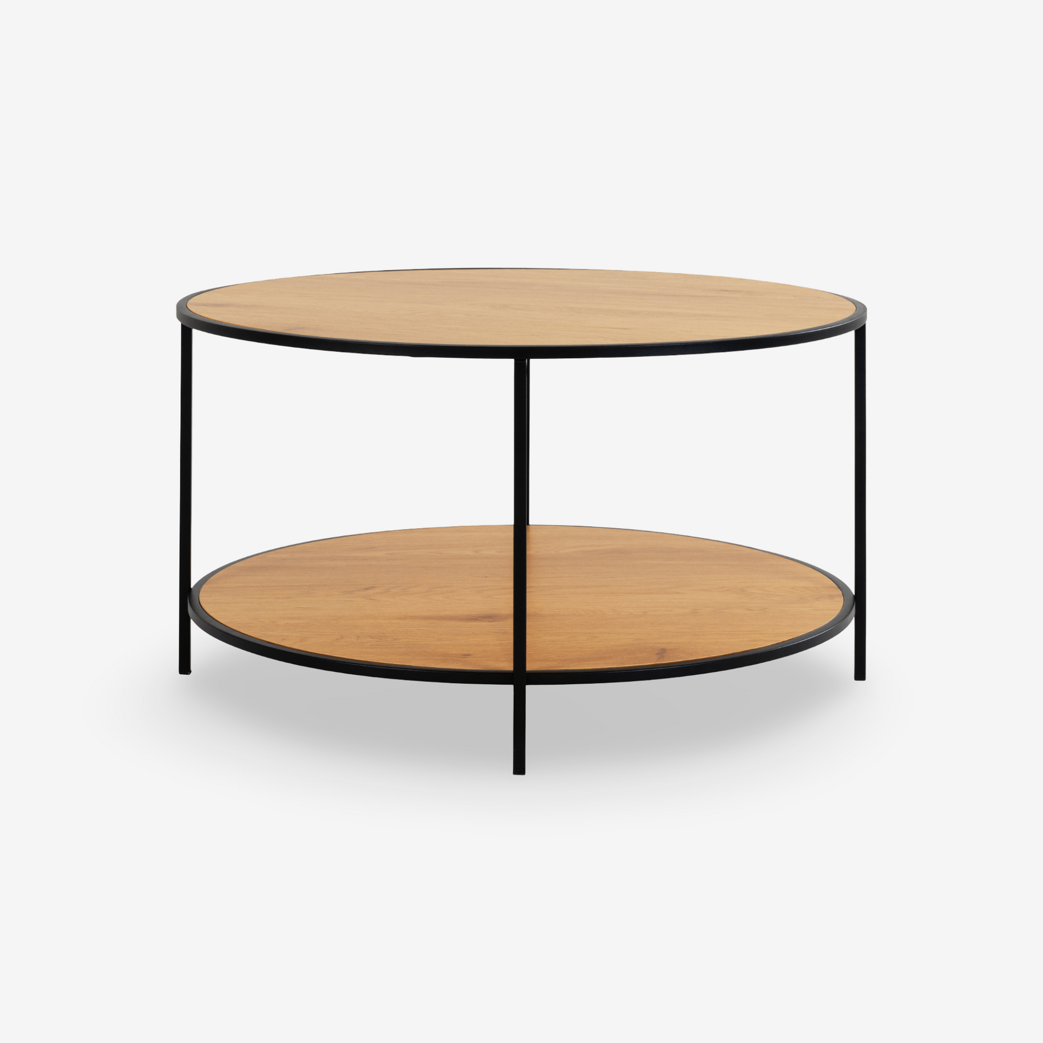 GLEZA | שולחן סלון עגול ממלמין ומתכת, קוטר 80 ס"מ - KUALA