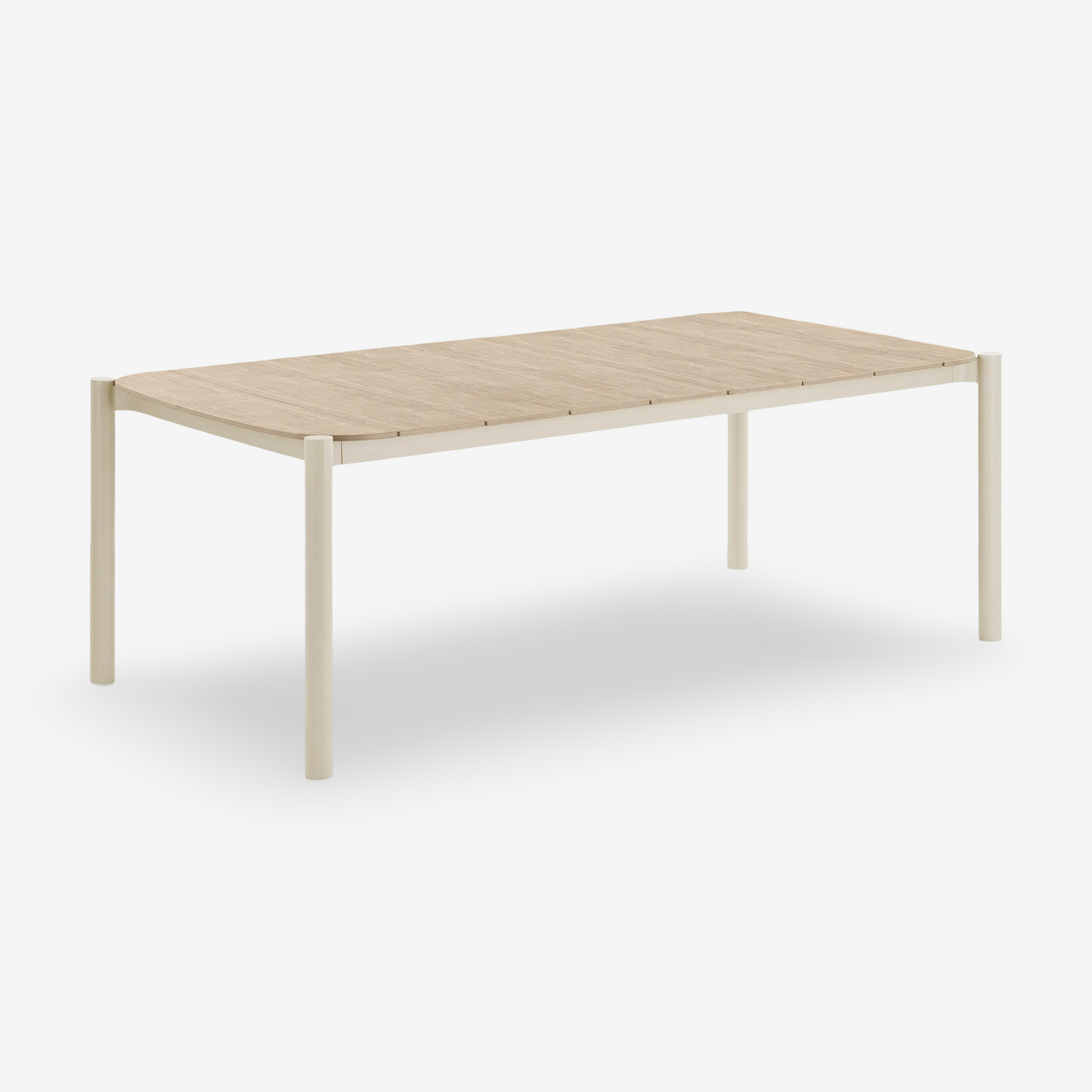 STIGNI | שולחן אוכל מאלומיניום דמוי עץ לחוץ, עד 8 סועדים - KUALA