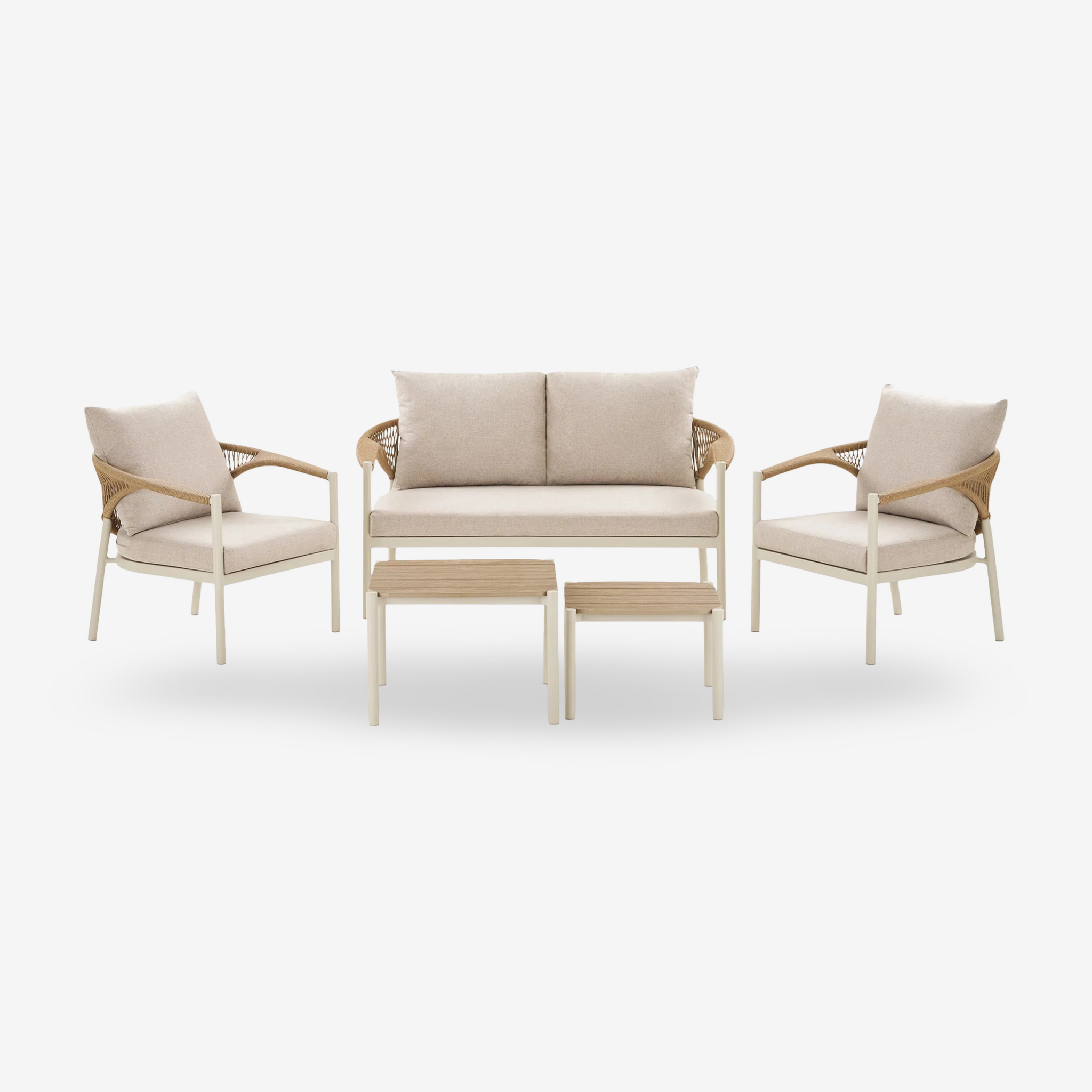 BLOMO | סט ישיבה מאלומיניום וראטן לגינה - KUALA