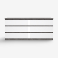 בטון אפור בשילוב לבן