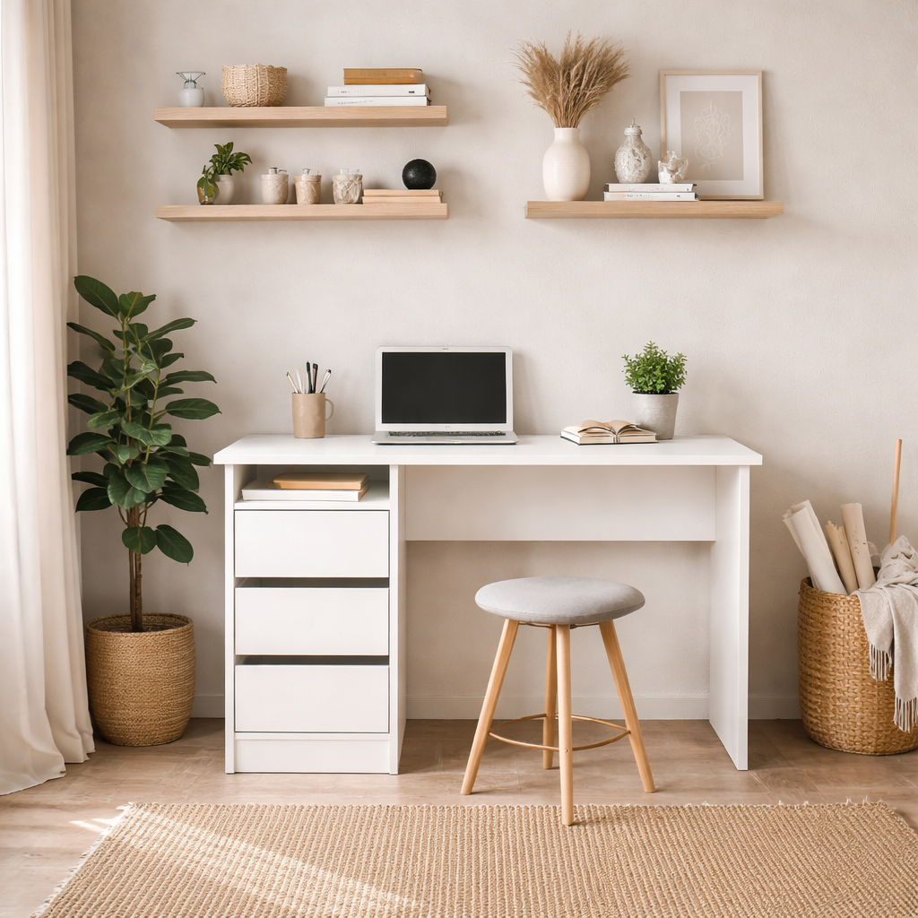 DUSTI | שולחן עבודה עם 3 מגירות ומדף פתוח, 110 ס"מ - KUALA