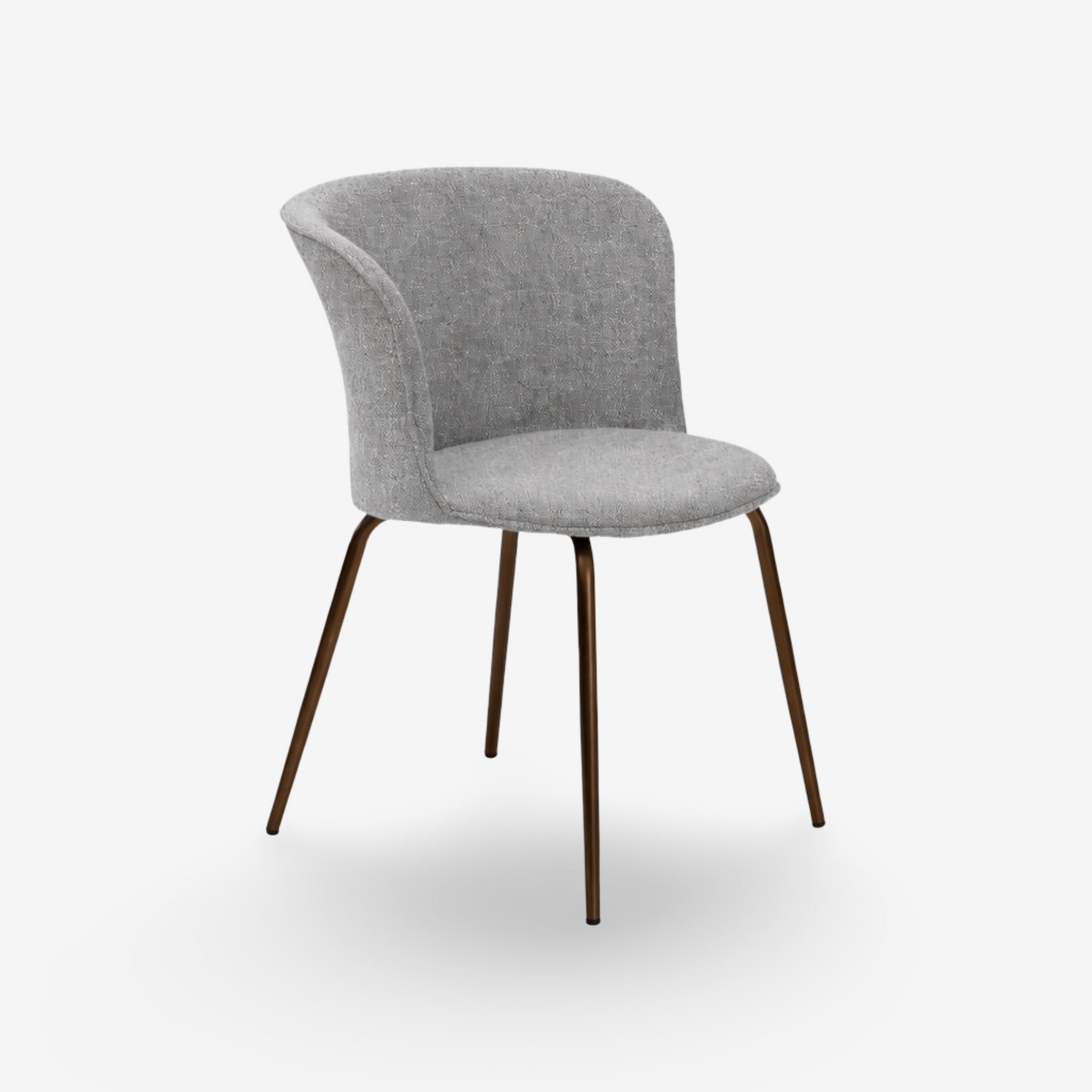 NORAS | כיסא אוכל מרופד בבד אריג בשילוב רגלי מתכת - KUALA