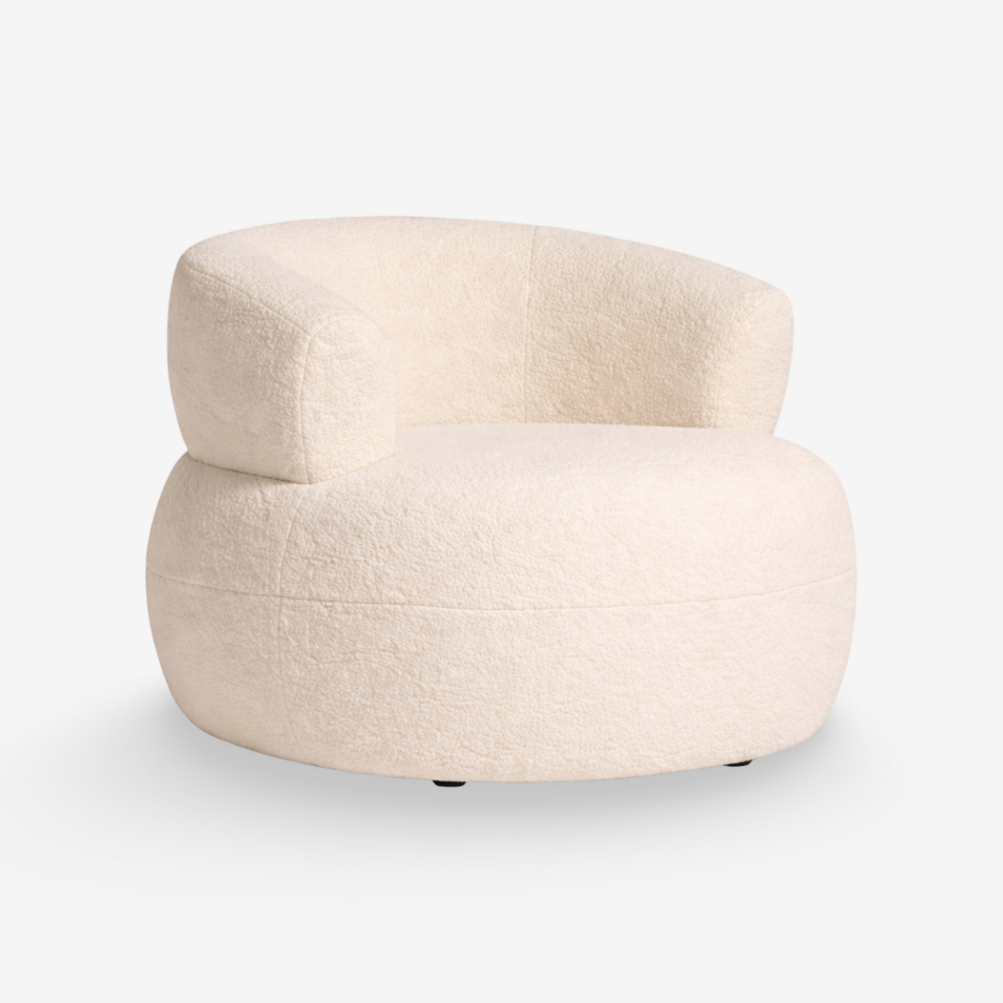 STIGO | כורסא מעוגלת מרופדת בבד אריג - KUALA