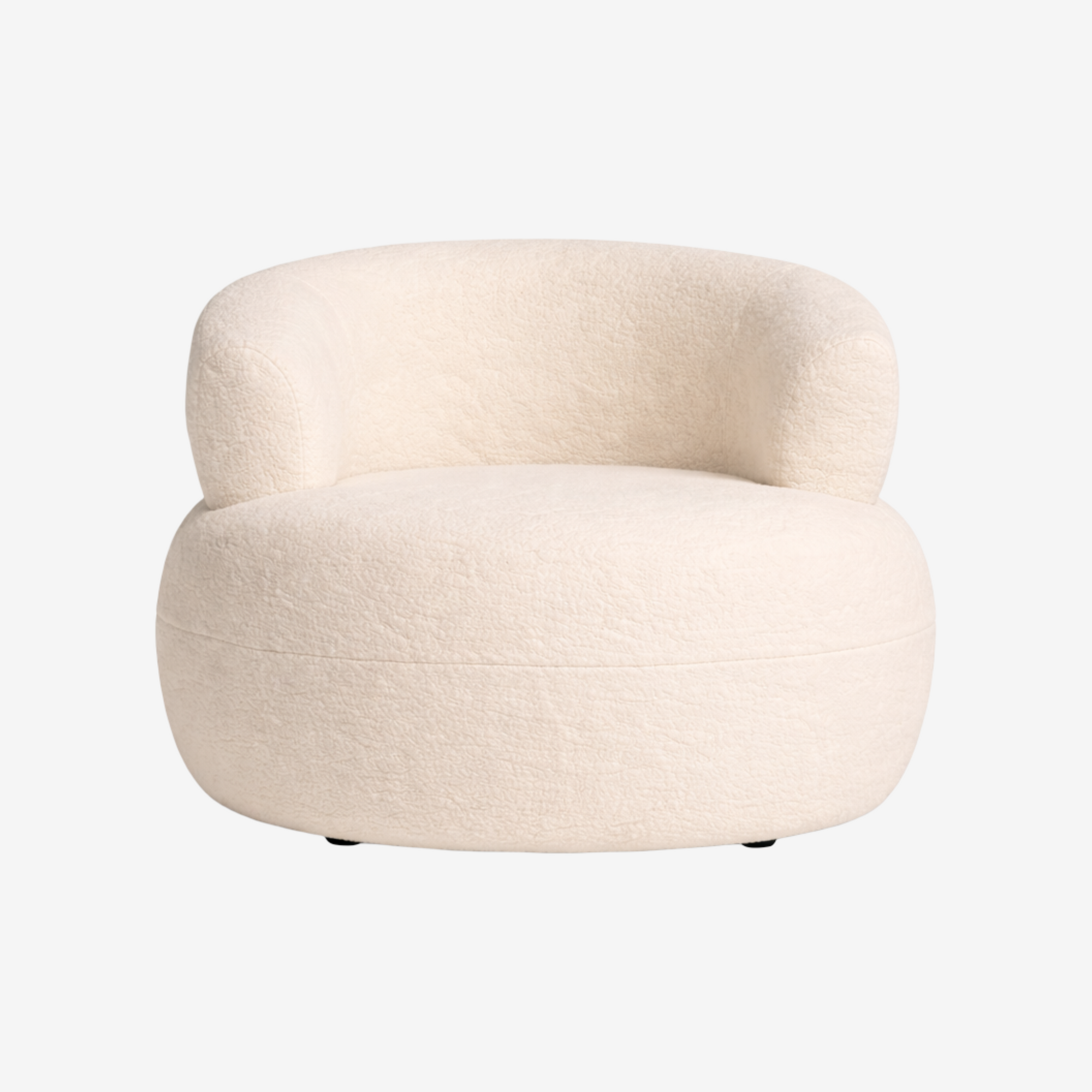 STIGO | כורסא מעוגלת מרופדת בבד אריג - KUALA