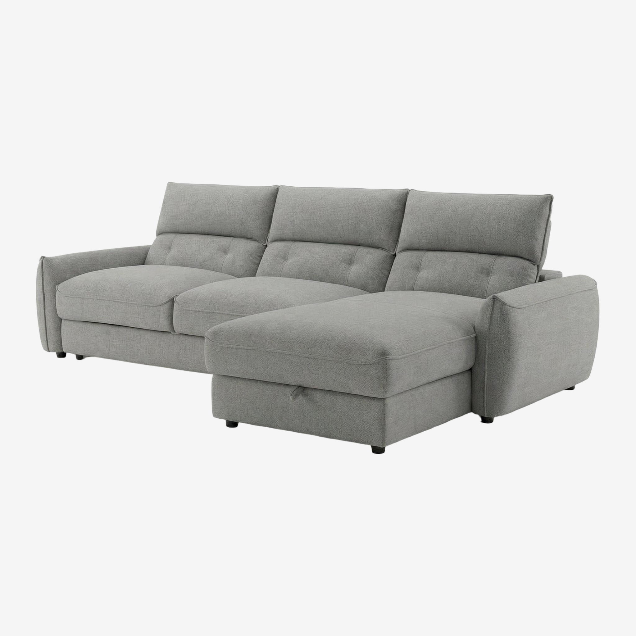 HELEN | ספת שזלונג נפתחת למיטה, מרופדת בבד אריג, 273 ס"מ - KUALA