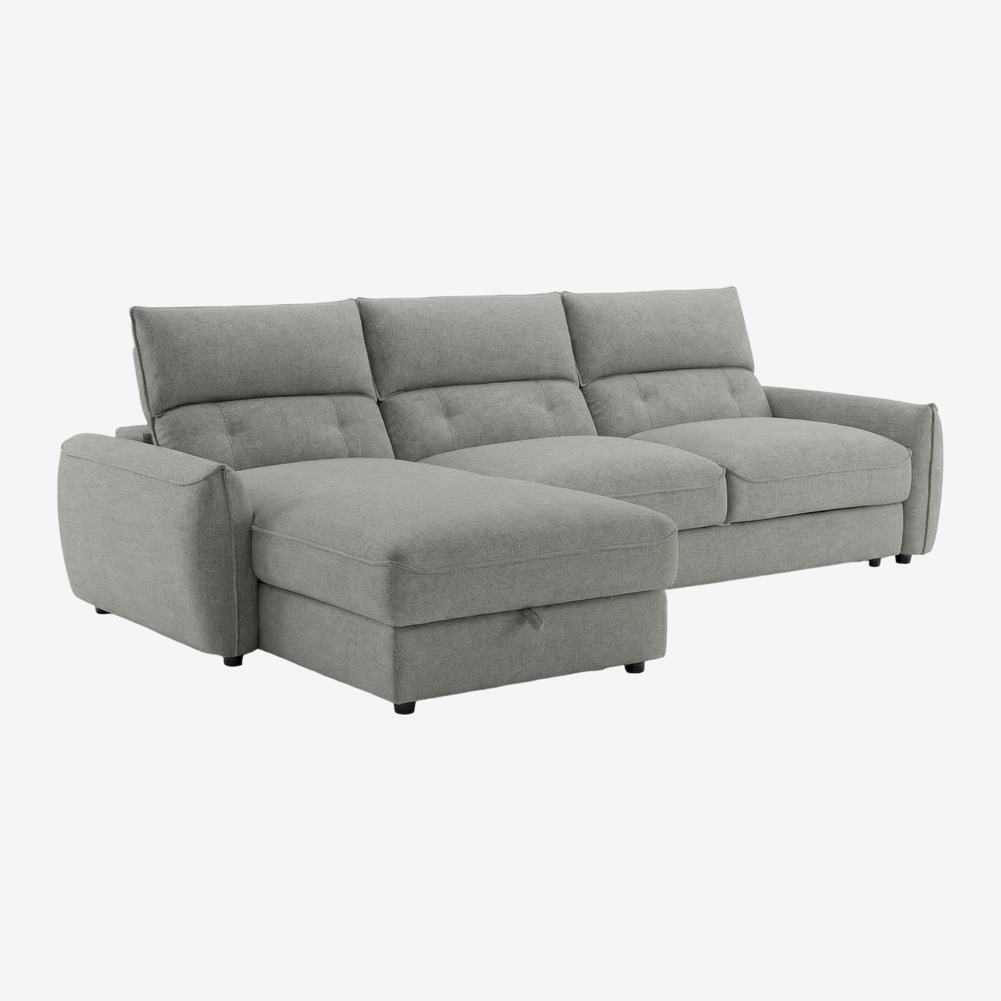 HELEN | ספת שזלונג נפתחת למיטה, מרופדת בבד אריג, 273 ס"מ - KUALA